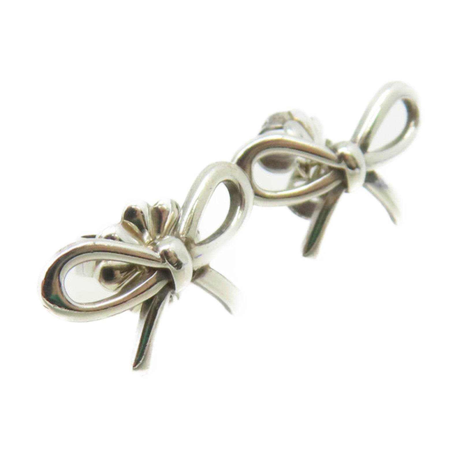 TIFFANY＆CO 925純銀Bow Stud Earrings耳環