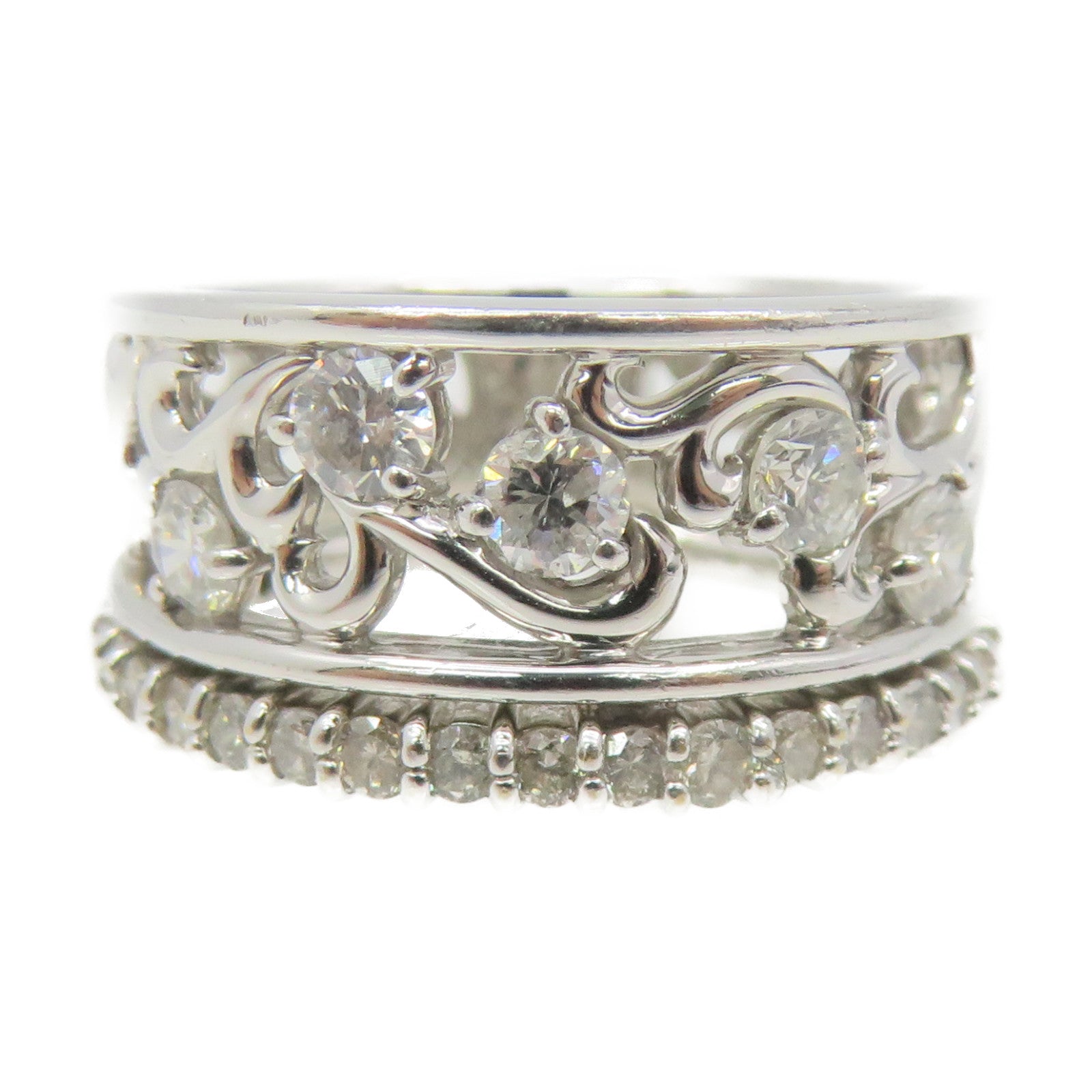 JEWELRY 18K白金/0.532ct钻石Diamond Ring戒指US#6
