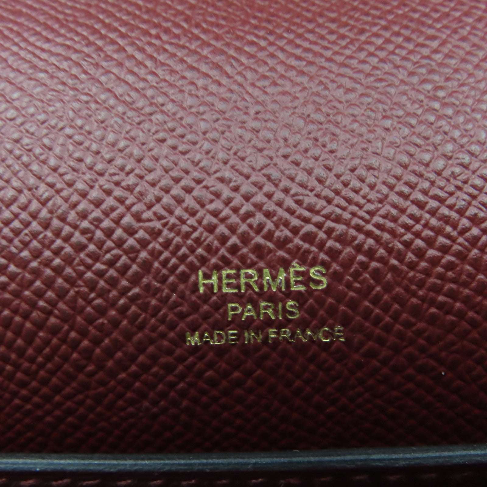 HERMES Epsom皮革Octogone Shoulder Bag肩背袋Rouge Grenat紅石榴色