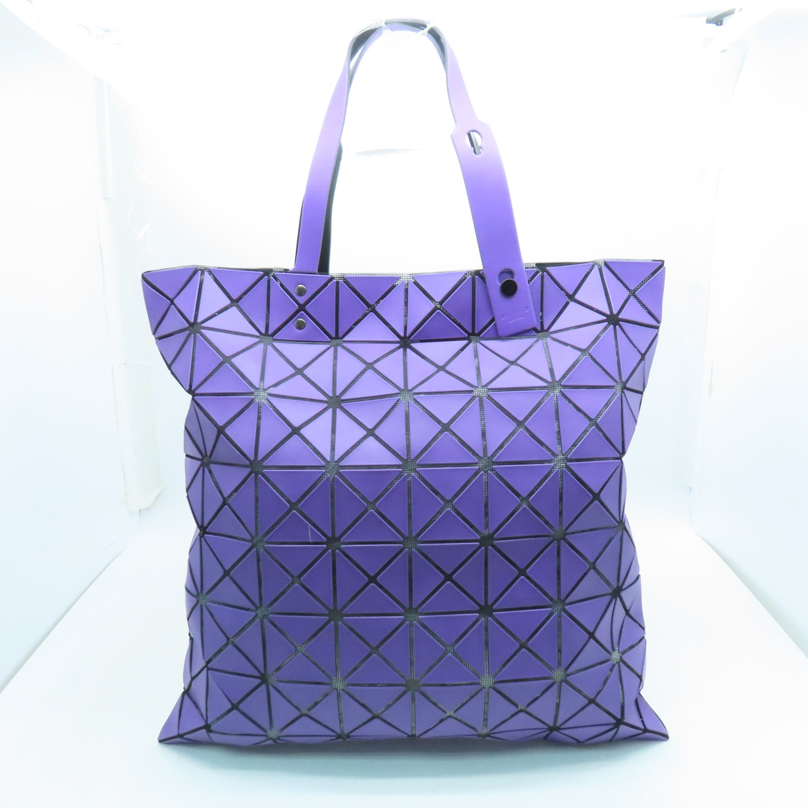 ISSEY MIYAKE PVC Tote Bag銀扣手挽袋紫色