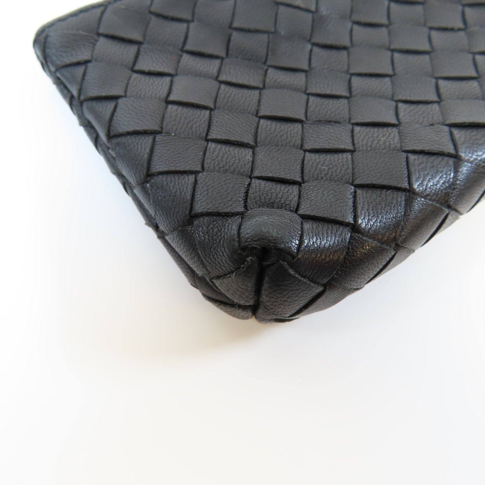 BOTTEGA VENETA 織紋牛皮皮革Coin Case金扣零錢包黑色