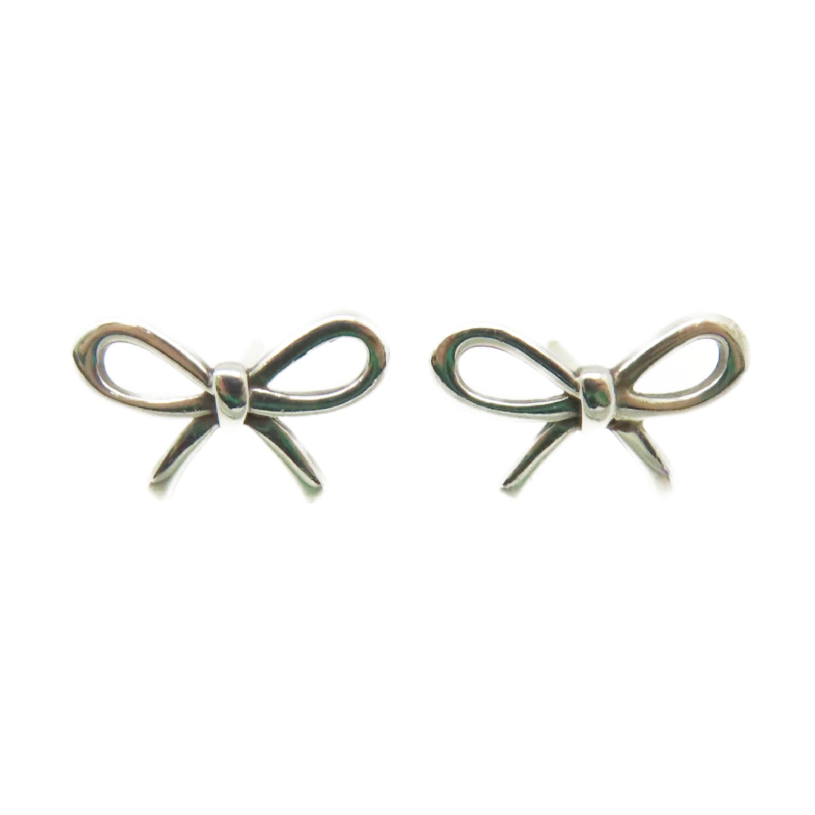 TIFFANY＆CO 925純銀Bow Stud Earrings耳環