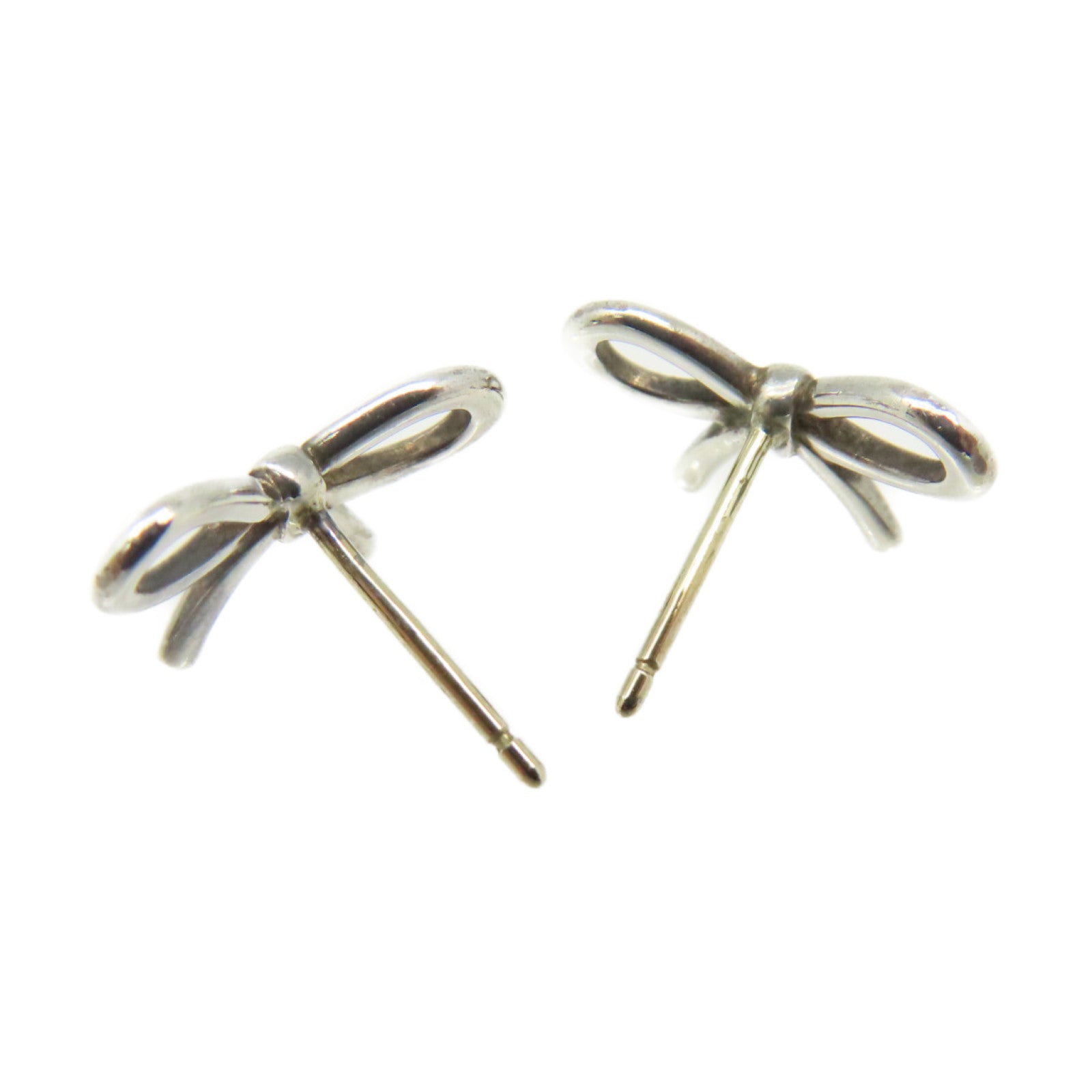 TIFFANY＆CO 925純銀Bow Stud Earrings耳環