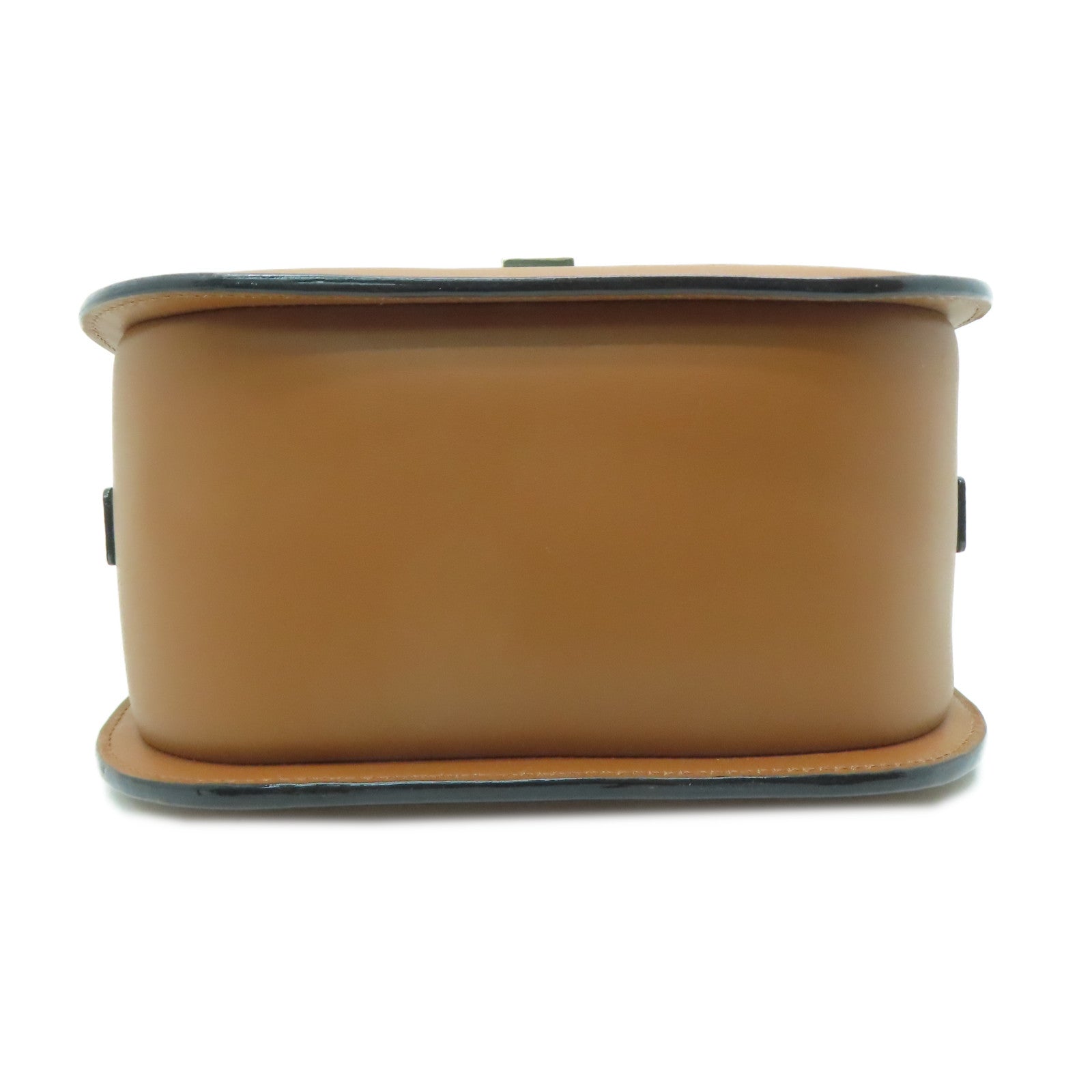 Valextra 【激減優惠】牛皮皮革Iside Crossbody 2Way Shoulder Bag金扣手挽肩背兩用袋棕色