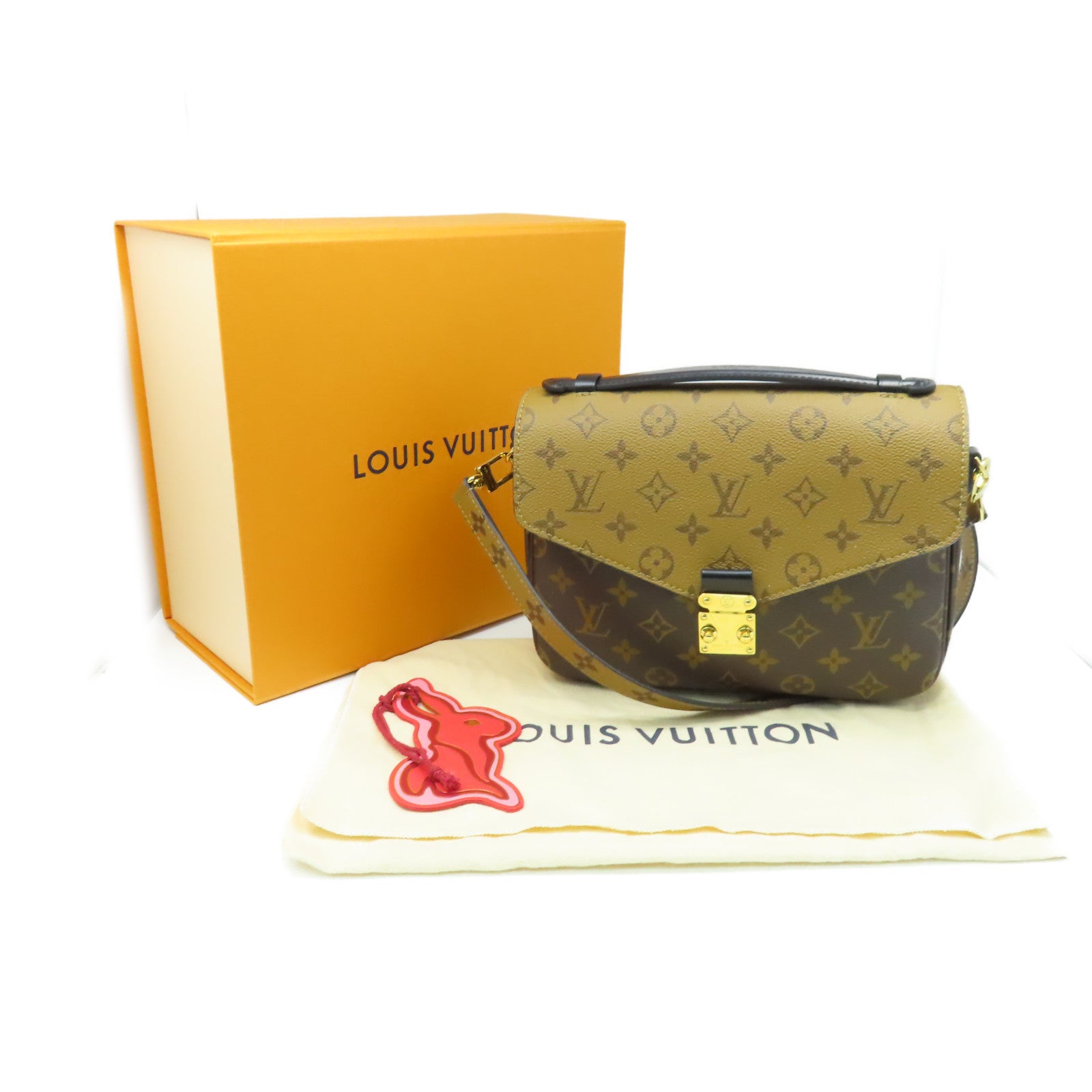 LOUIS VUITTON Monogram Pochette Metis 2Way Shoulder Bag金扣手挽肩背兩用袋啡色