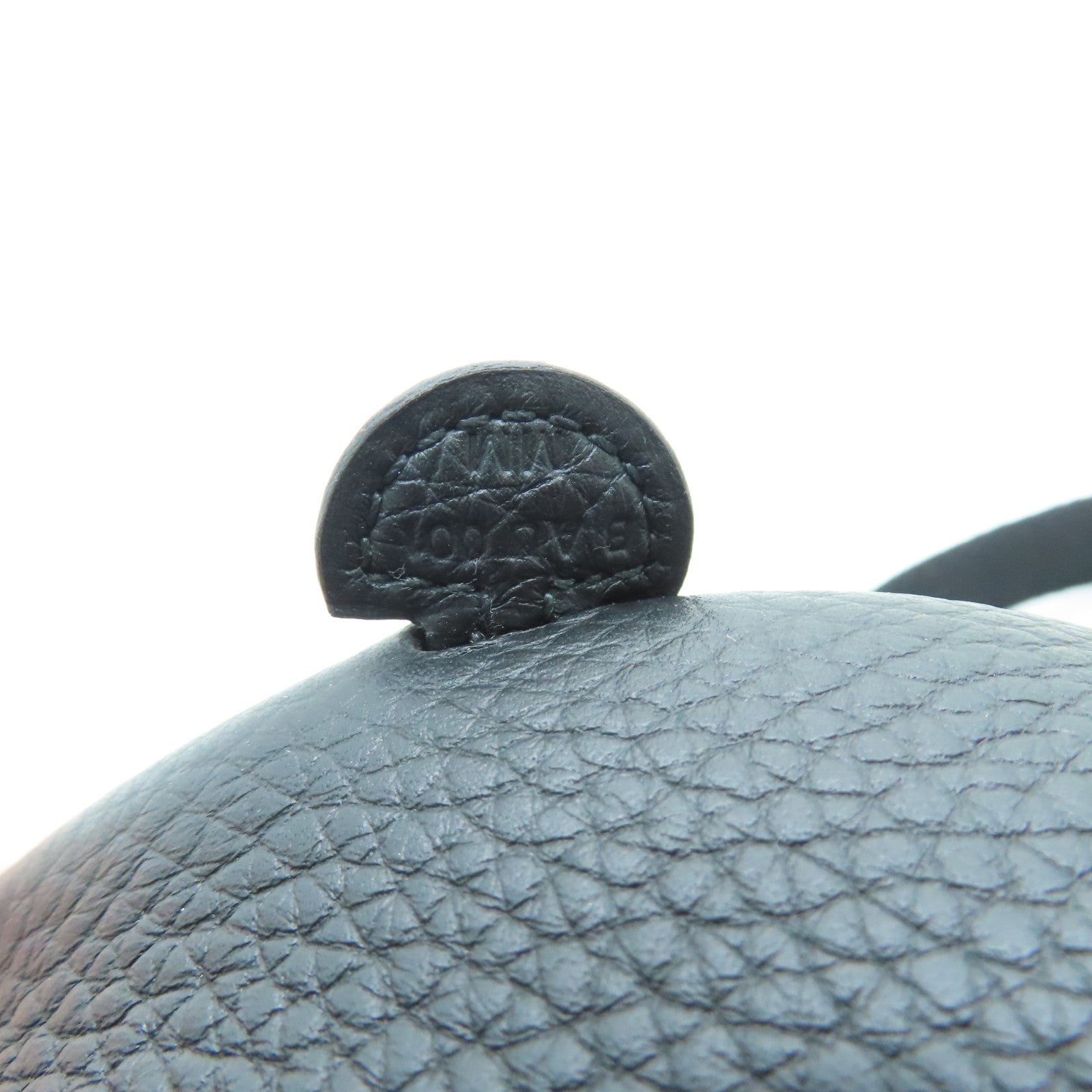 HERMES Clemence皮革Evelyne TPM銀扣肩背袋黑色