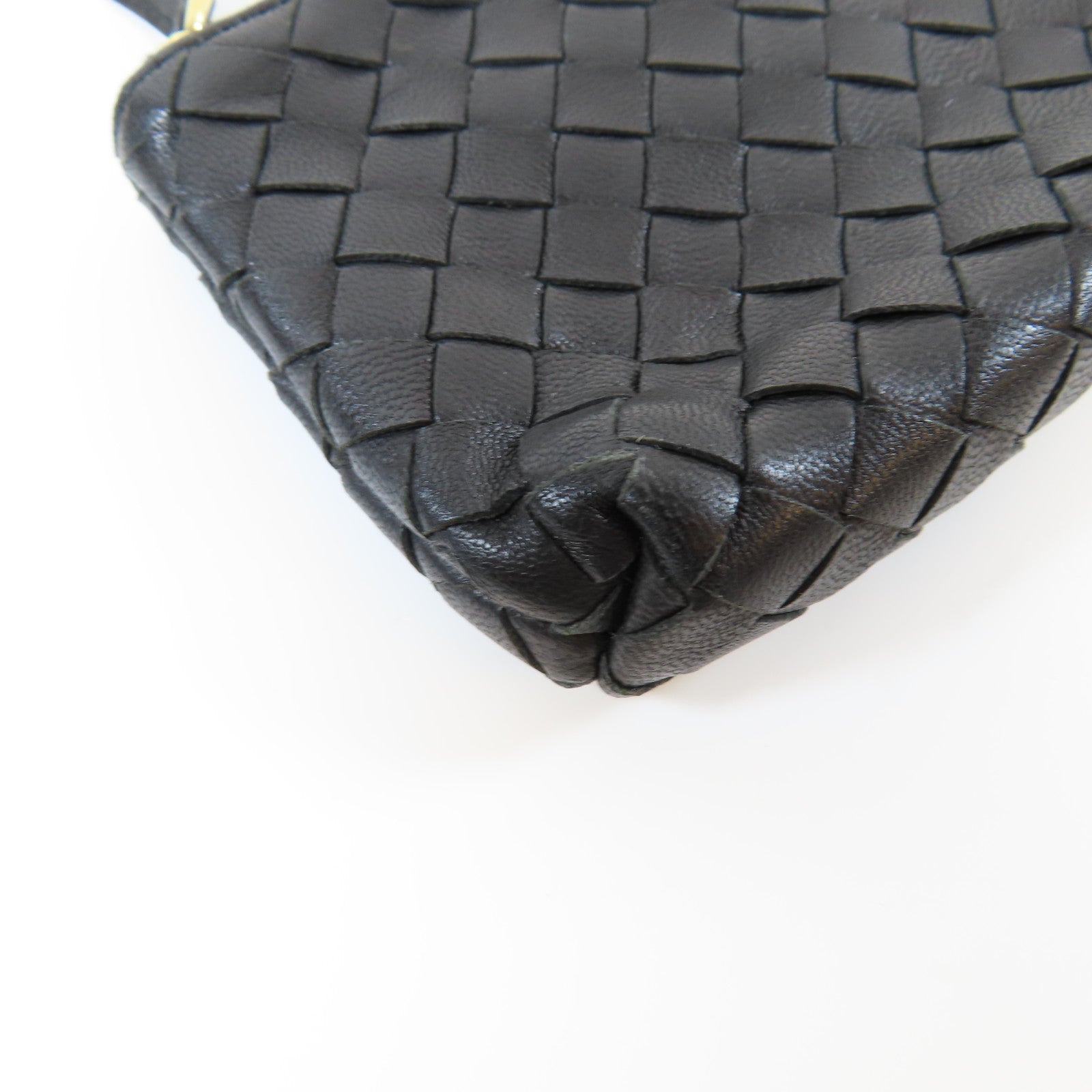 BOTTEGA VENETA 織紋牛皮皮革Coin Case金扣零錢包黑色