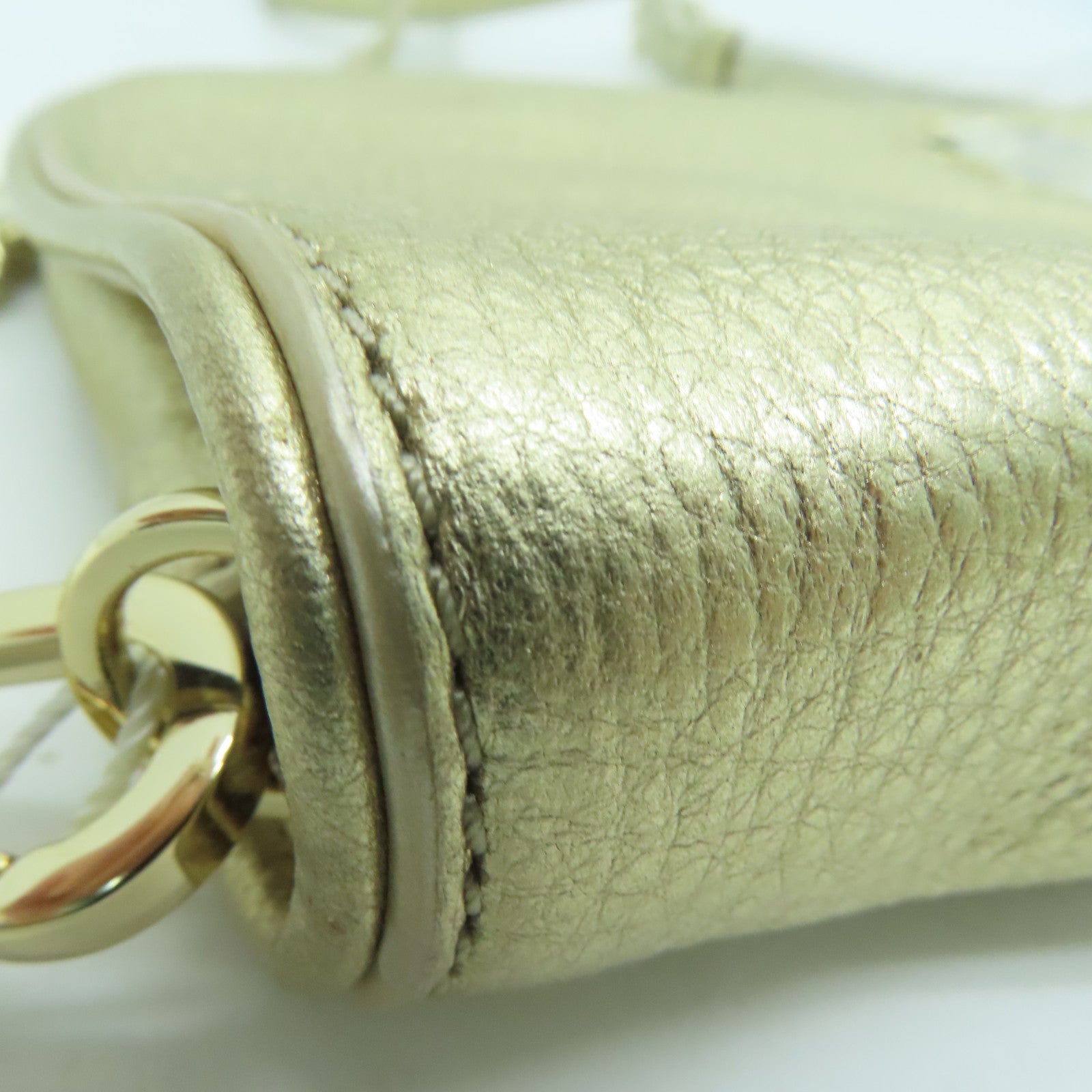 Tory Burch 牛皮皮革Shoulder Bag金扣肩背袋金色