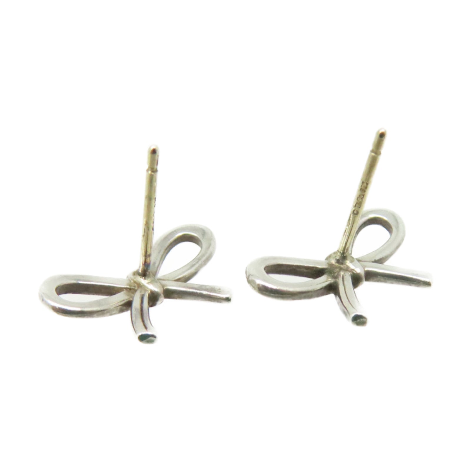 TIFFANY＆CO 925純銀Bow Stud Earrings耳環