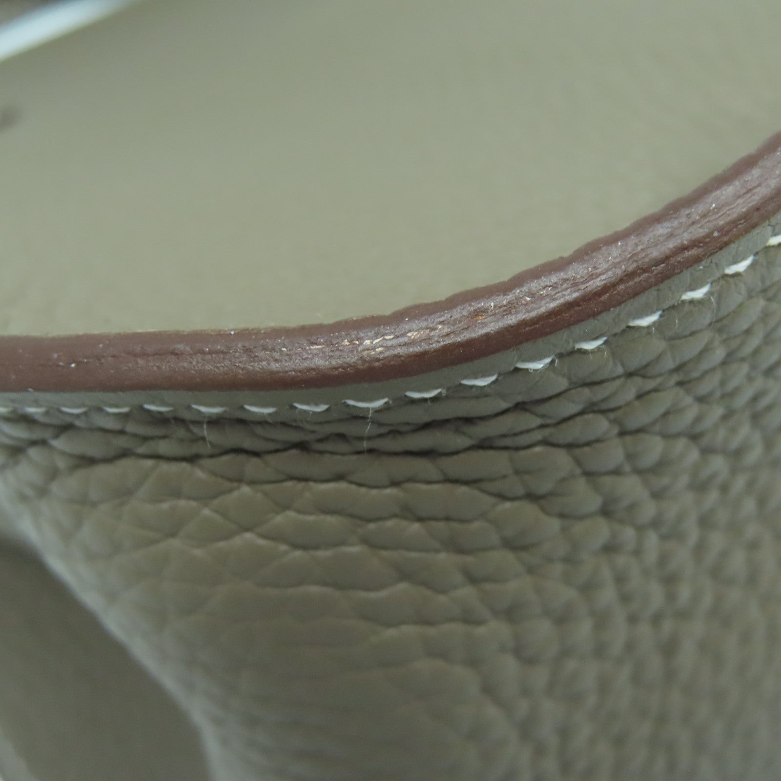 HERMES Taurillon Clemence皮革Jypsiere 28銀肩背袋大象灰色