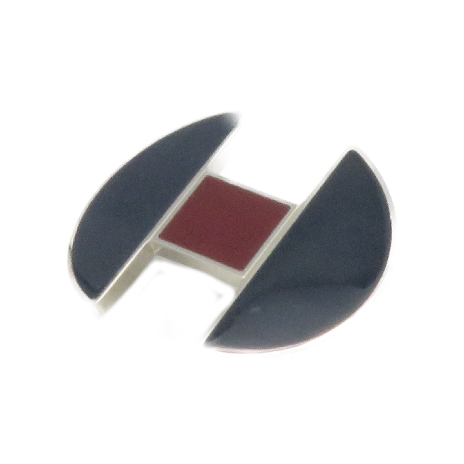 HERMES Metal Hairpin Blue/Wine Red