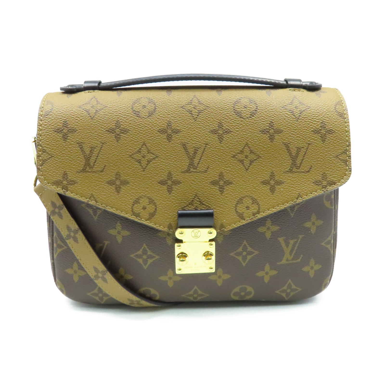 LOUIS VUITTON Monogram Pochette Metis 2Way Shoulder Bag金扣手挽肩背兩用袋啡色