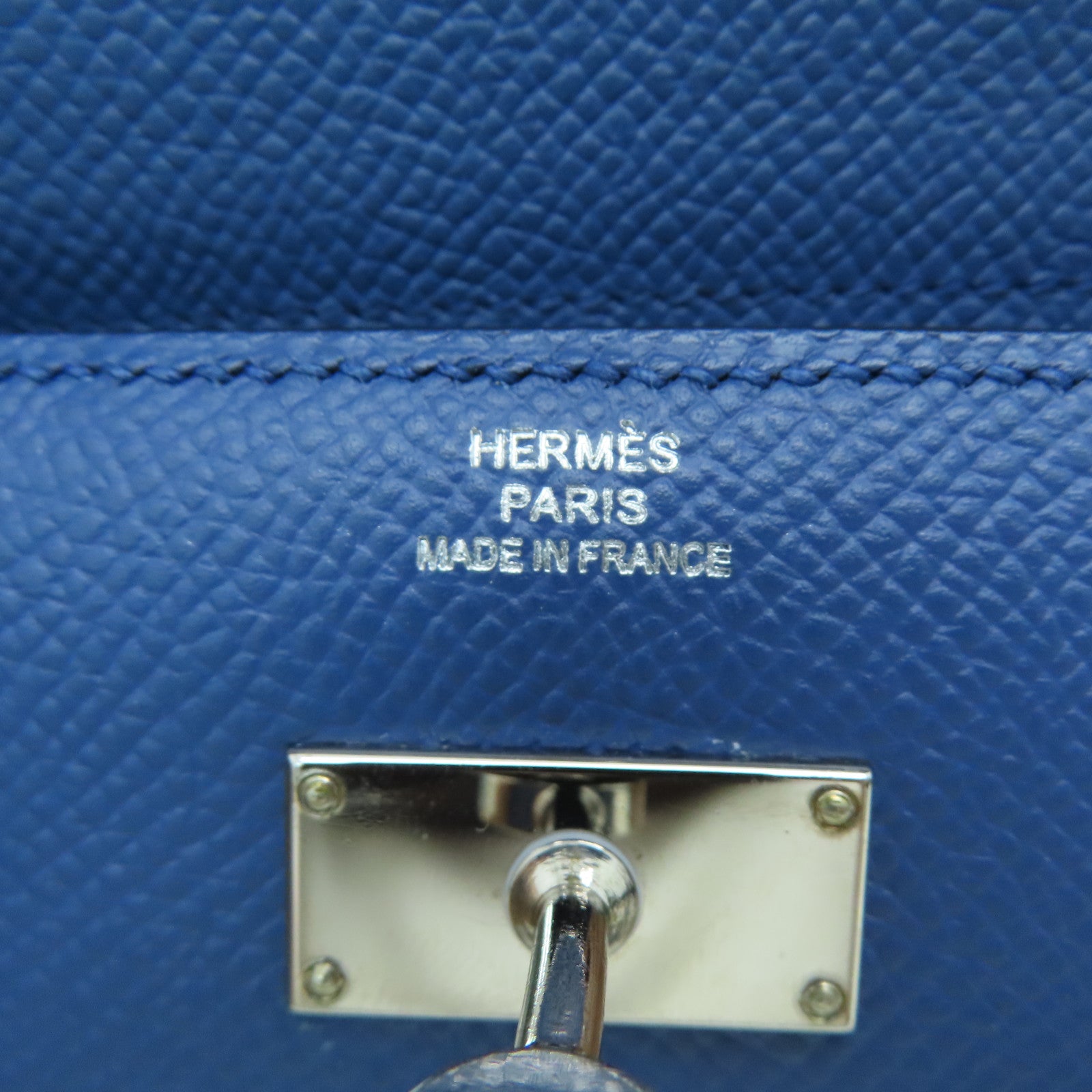 HERMES Epsom皮革Kelly Wallet银扣钱包Blue Agate/蓝色