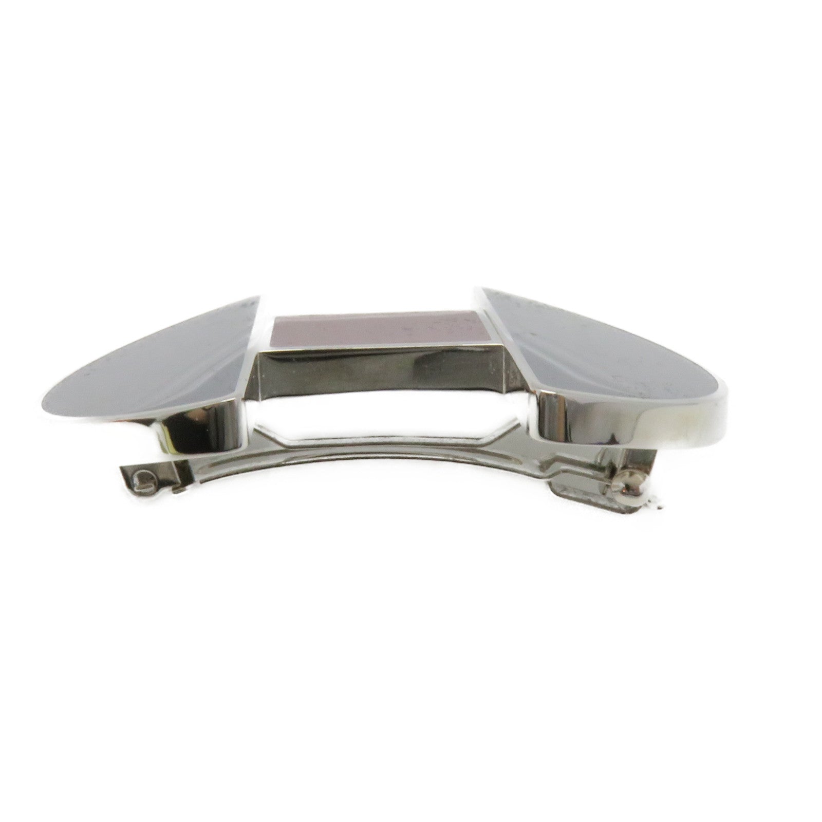 HERMES Metal Hairpin Blue/Wine Red