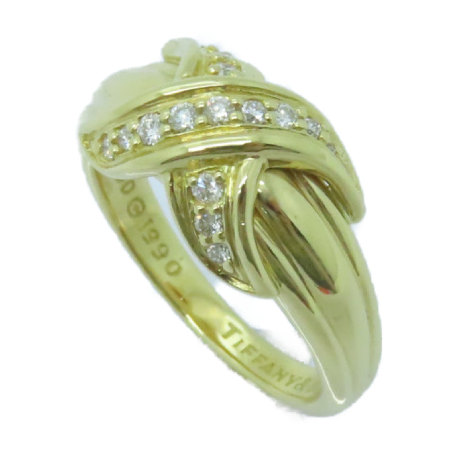 TIFFANY＆CO 18K黃金Diamond Ring戒指US#6.5金色
