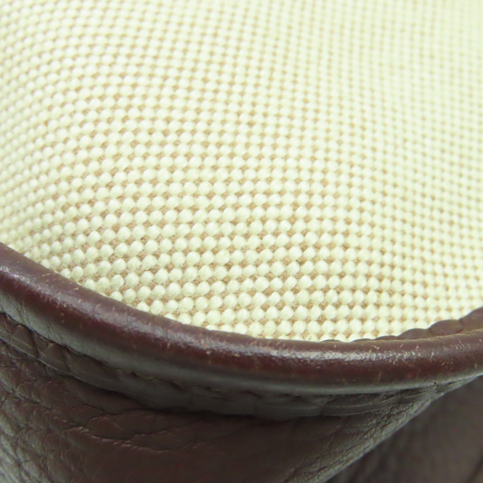 HERMES Toile H/Buffalo Vintage Evelyne GM金扣肩背袋啡色