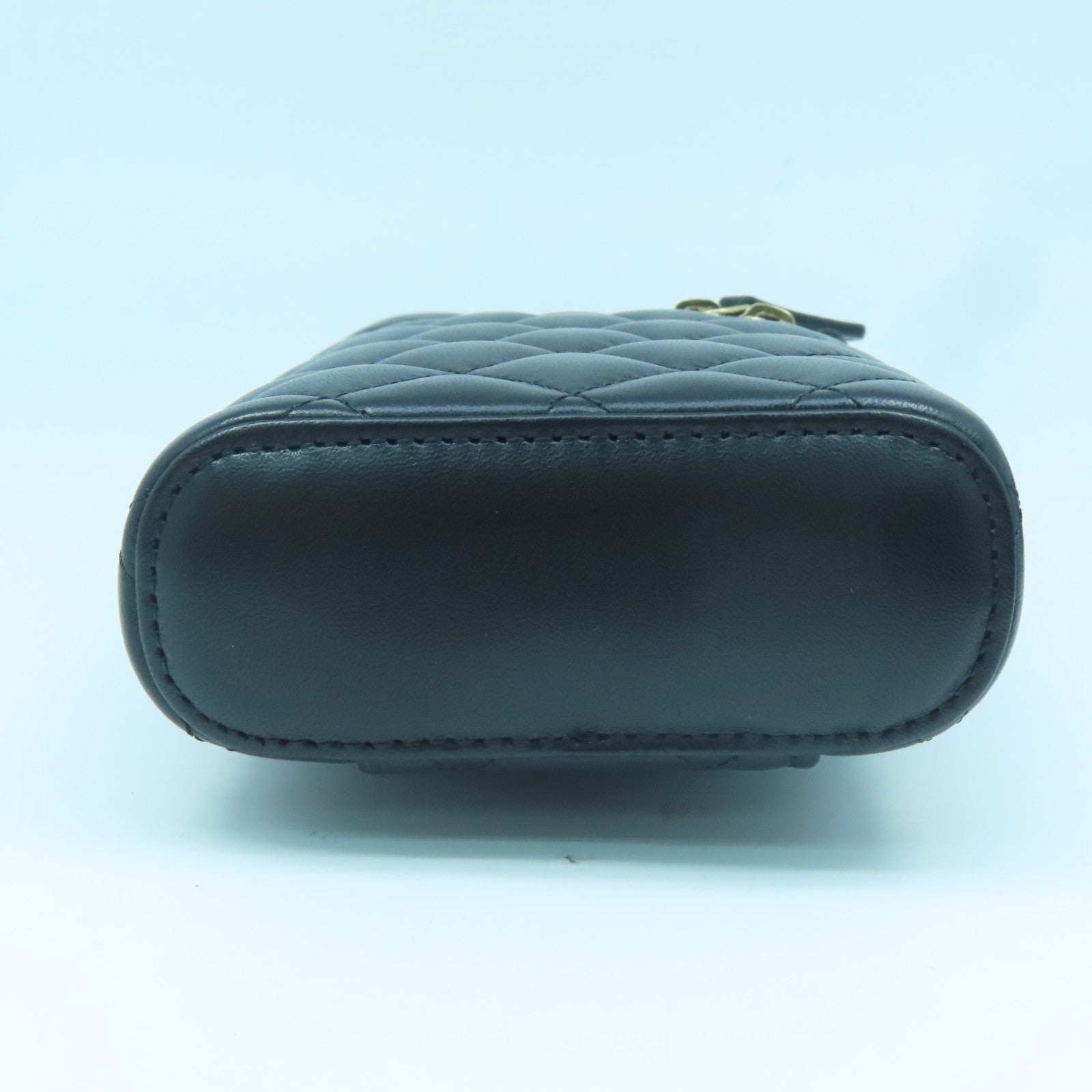 CHANEL 菱格羊皮皮革Chain Shoulder Bag金扣鏈帶肩背袋黑色