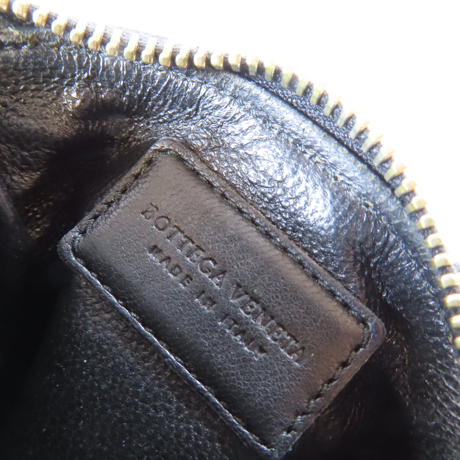 BOTTEGA VENETA 織紋牛皮皮革Coin Case金扣零錢包黑色