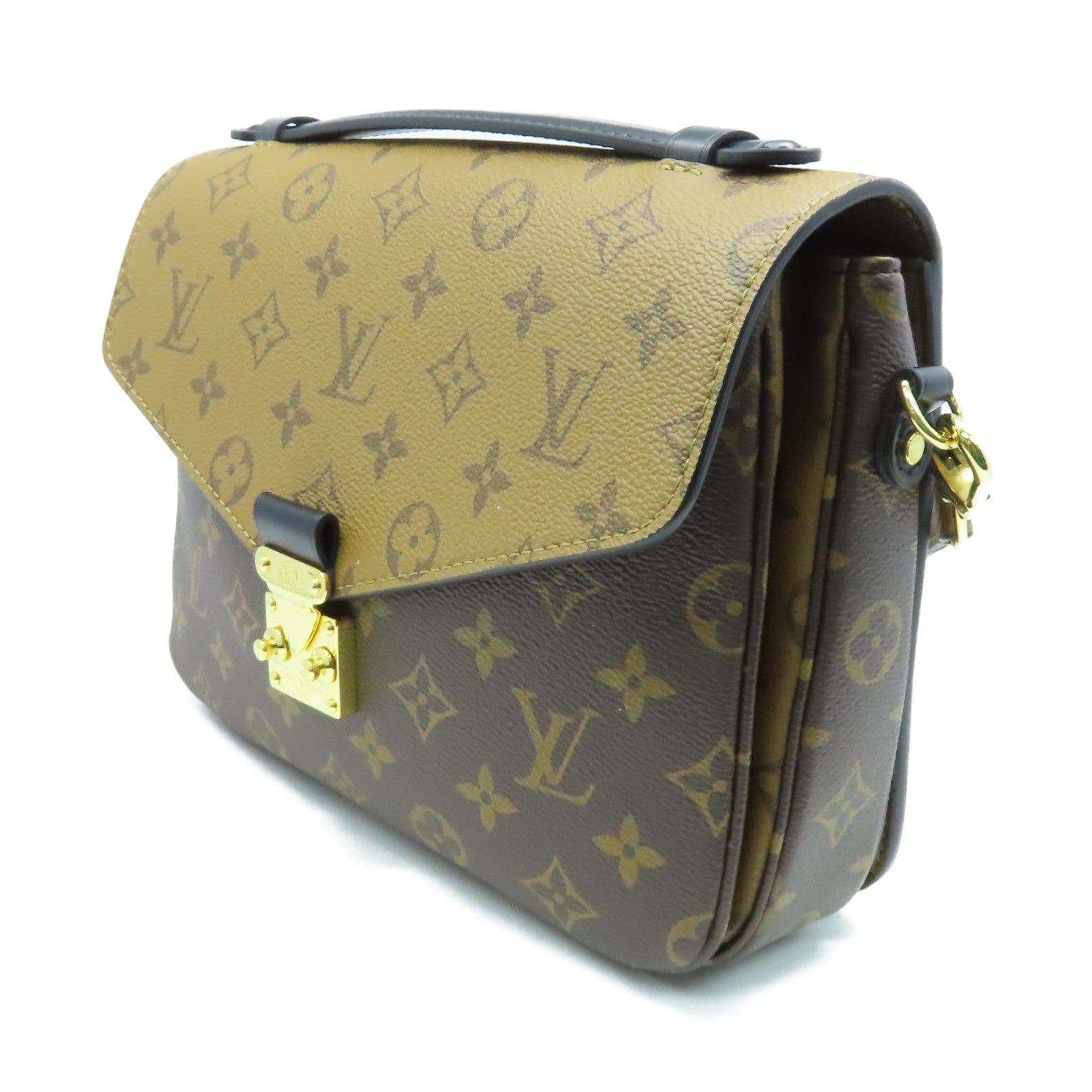 LOUIS VUITTON Monogram Pochette Metis 2Way Shoulder Bag金扣手挽肩背兩用袋啡色