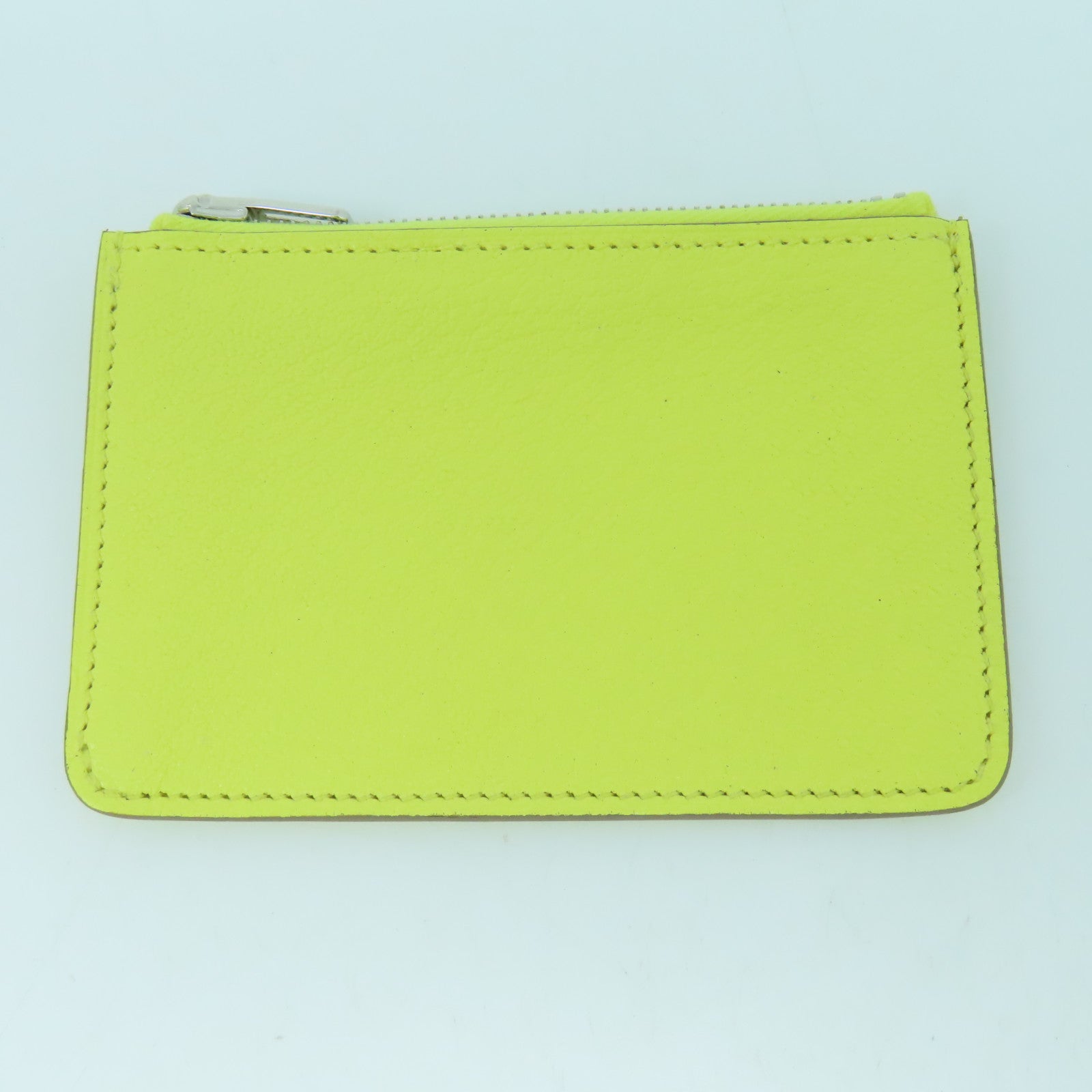 HERMES 【激減優惠】Chevre皮革Roulis Slim銀扣錢包黃色