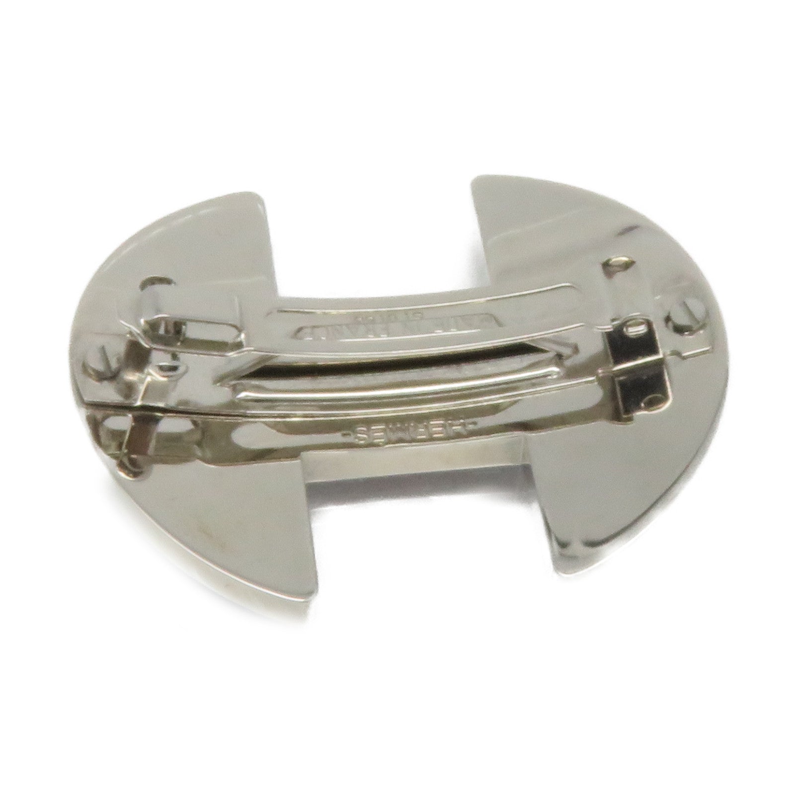 HERMES Metal Hairpin Blue/Wine Red