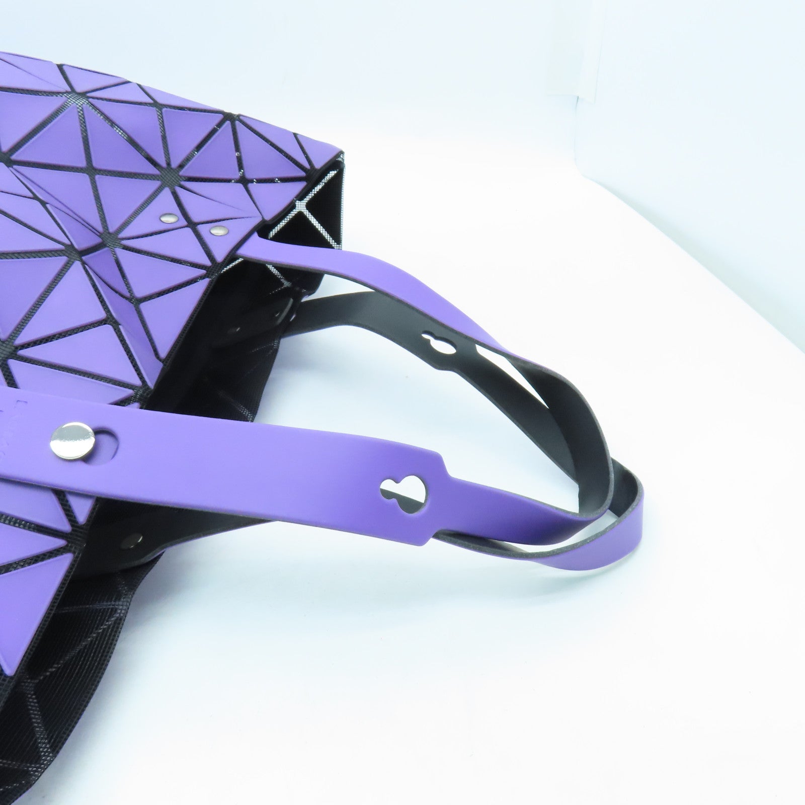 ISSEY MIYAKE PVC Tote Bag銀扣手挽袋紫色