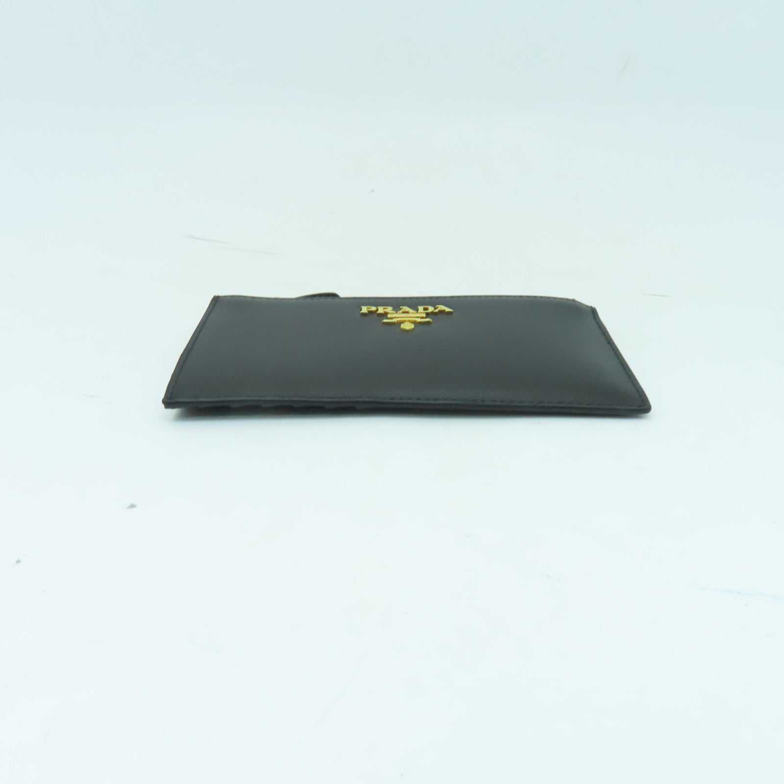 PRADA 牛皮皮革Card Case金扣卡片套黒色
