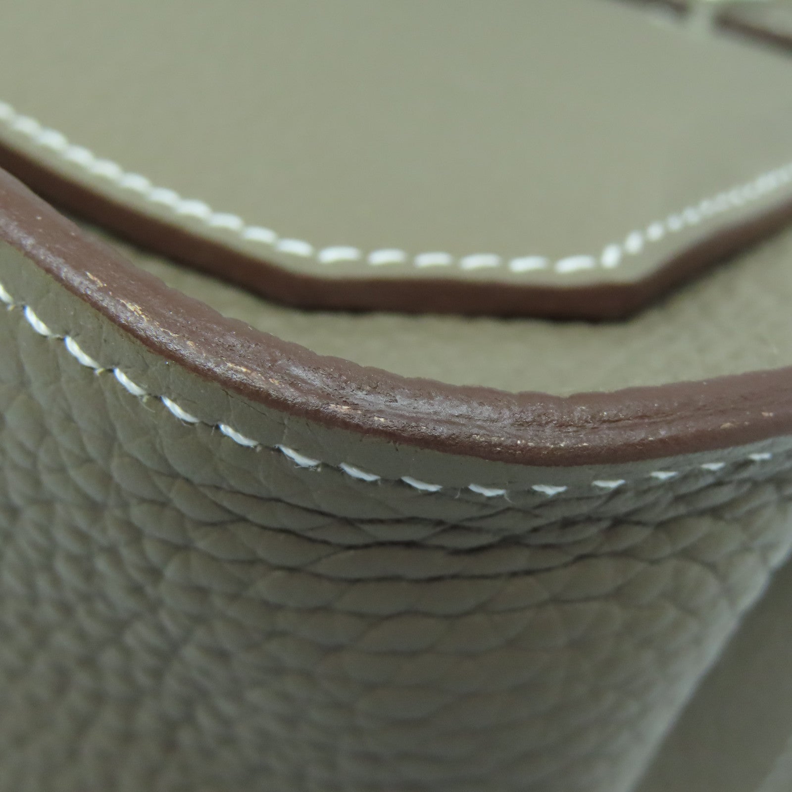HERMES Taurillon Clemence皮革Jypsiere 28銀肩背袋大象灰色