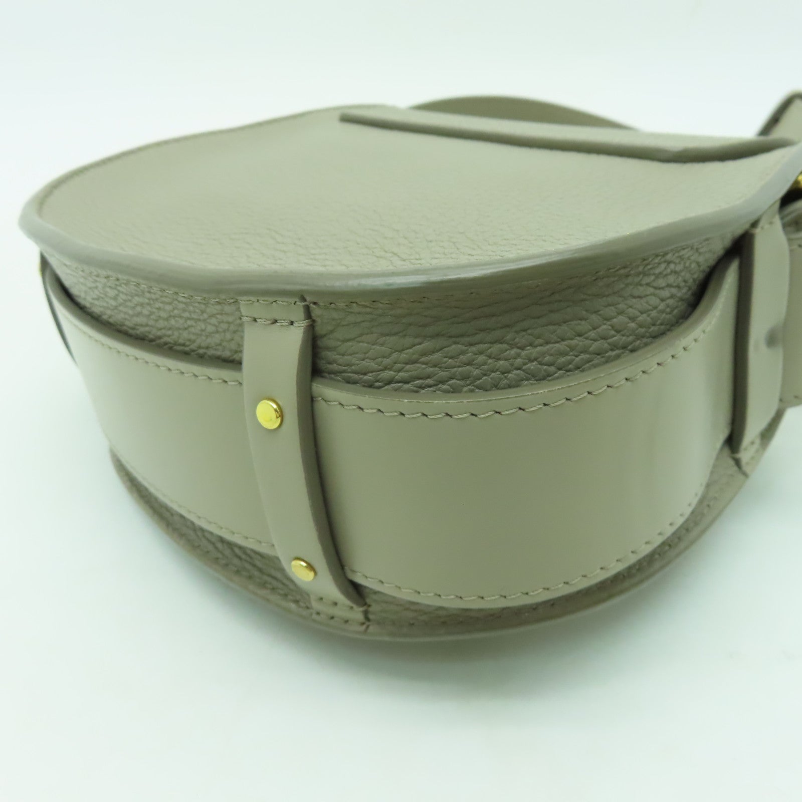 Chloe 牛皮皮革Shoulder Bag金扣手挽肩背兩用袋灰色
