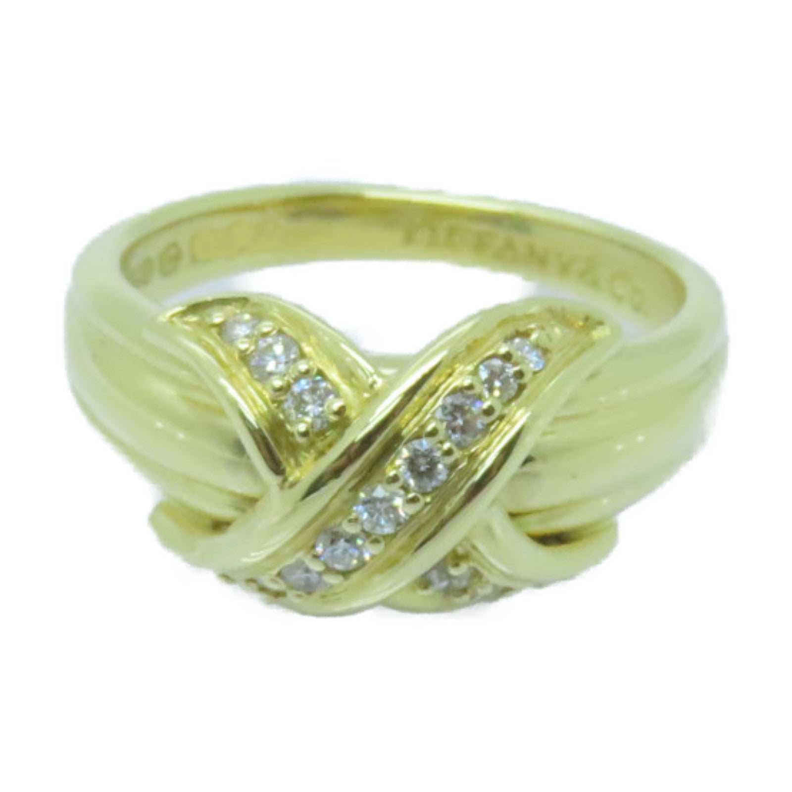 TIFFANY＆CO 18K黃金Diamond Ring戒指US#6.5金色