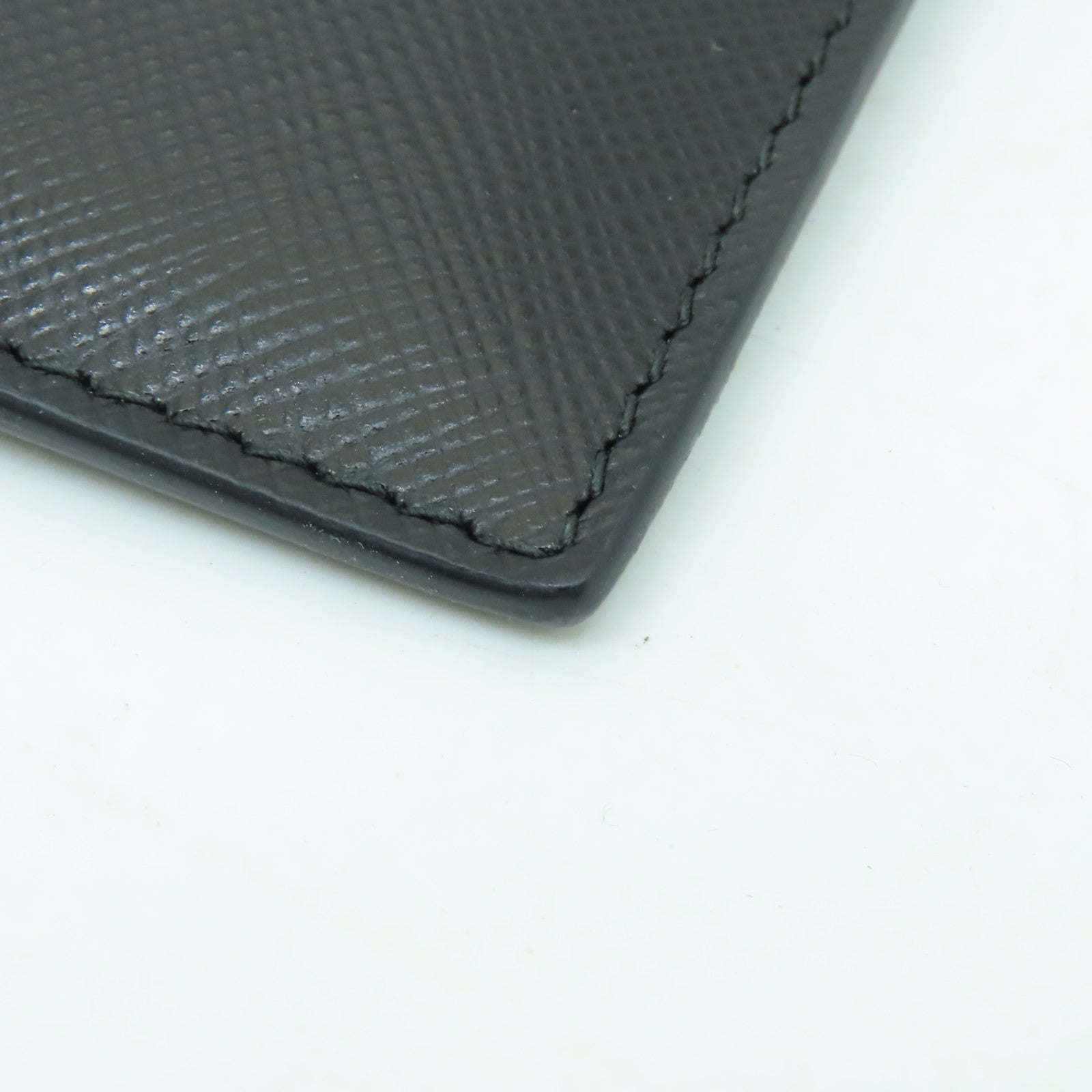 PRADA 牛皮皮革Card Case金扣卡片套黒色