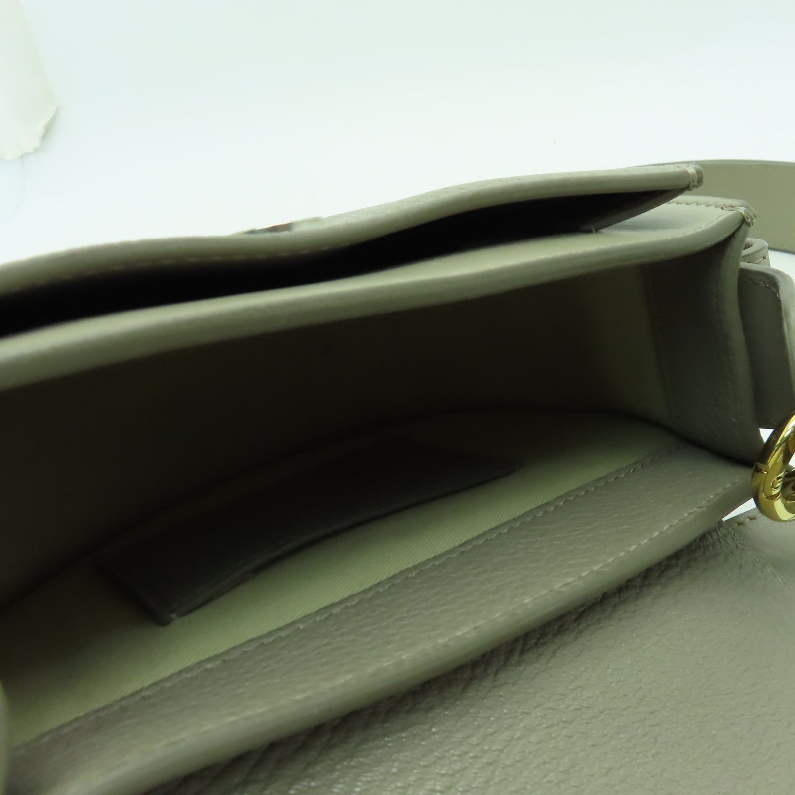 Chloe 牛皮皮革Shoulder Bag金扣手挽肩背兩用袋灰色