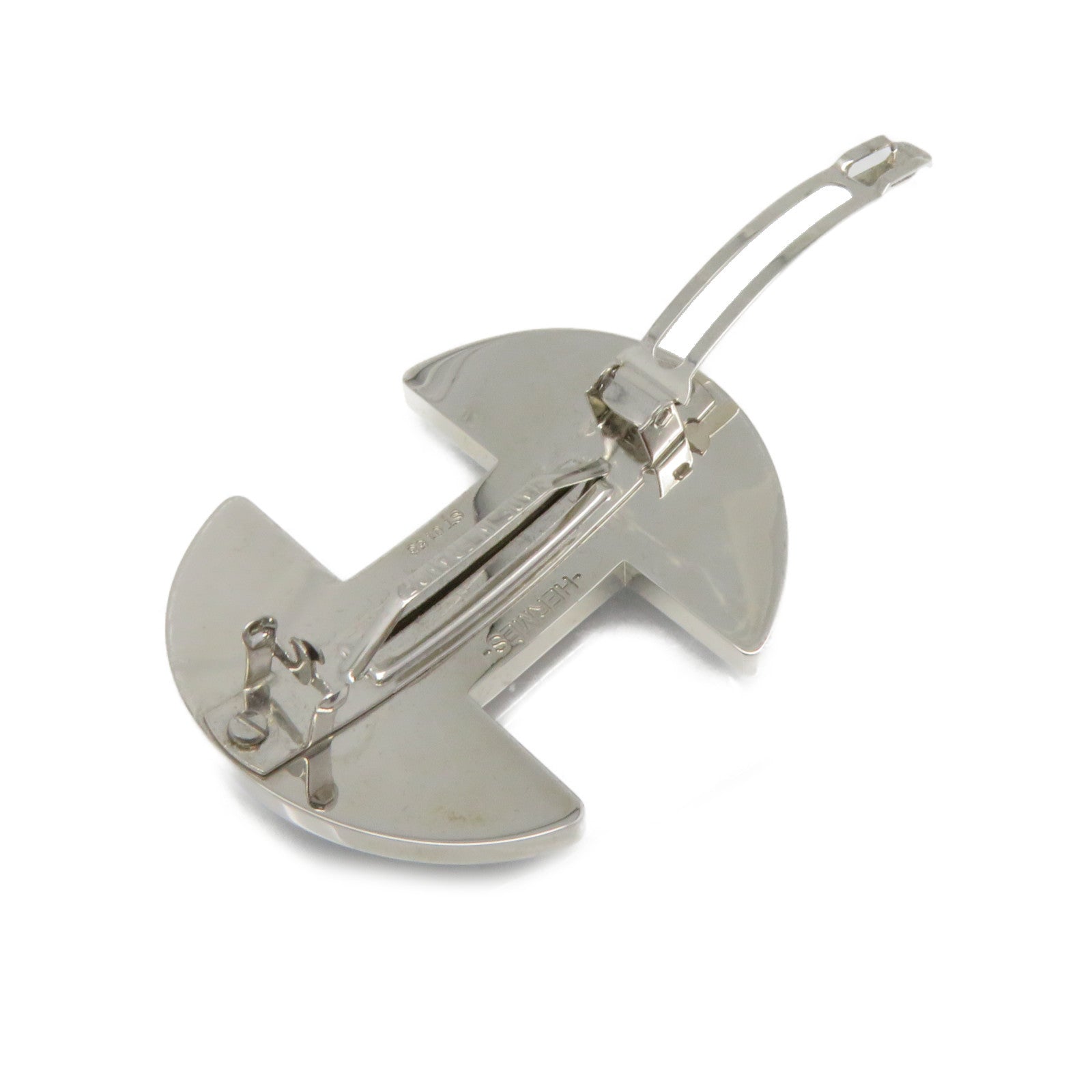 HERMES Metal Hairpin Blue/Wine Red