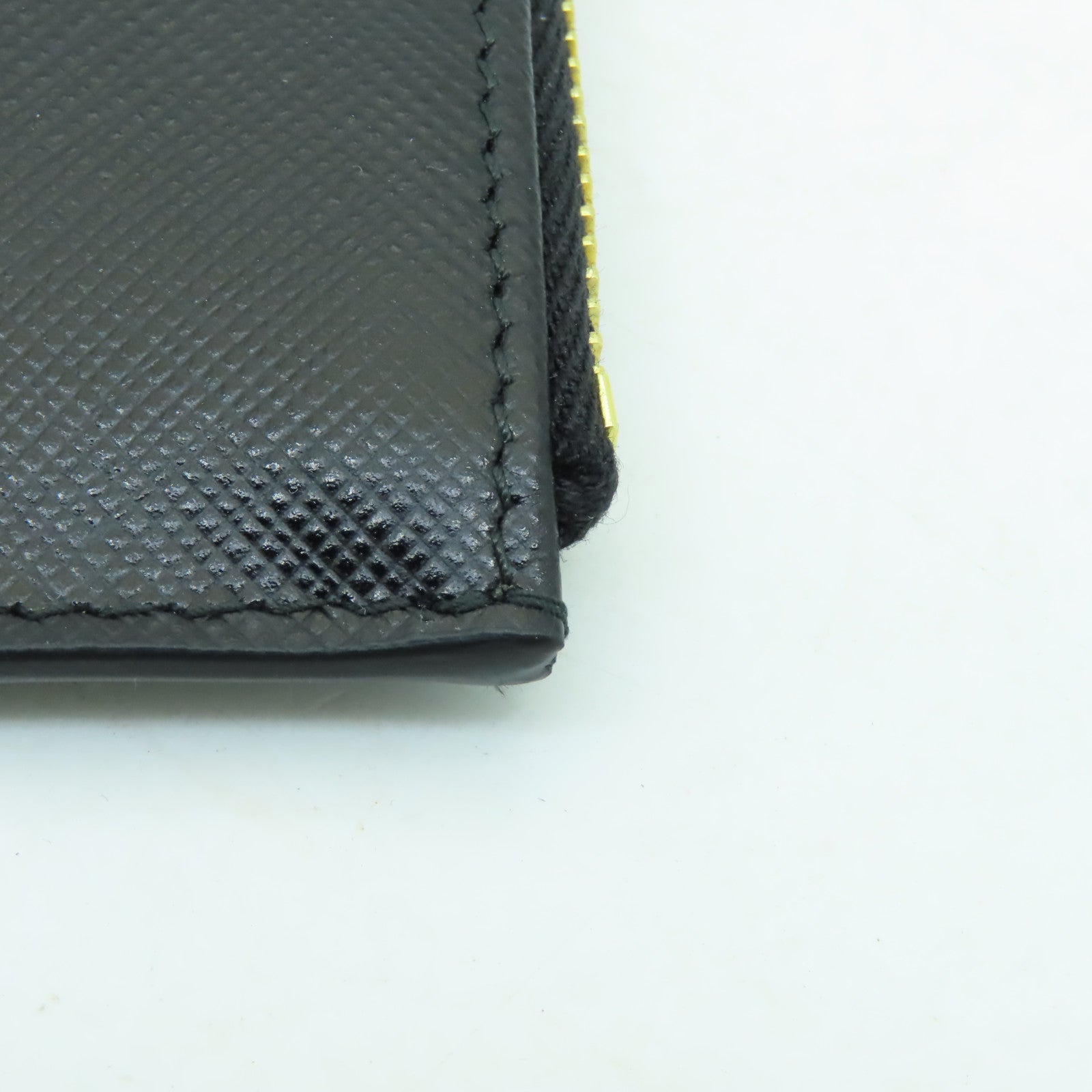 PRADA 牛皮皮革Card Case金扣卡片套黒色