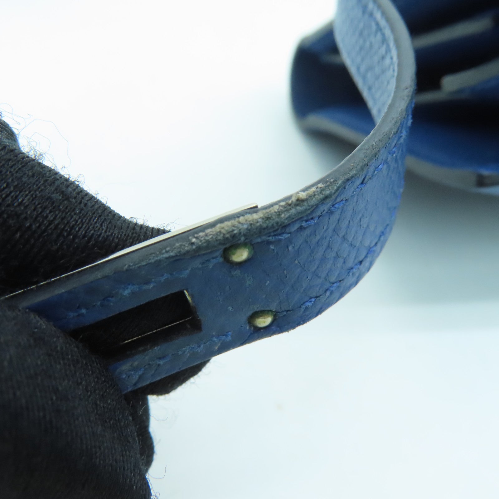 HERMES Epsom皮革Kelly Wallet银扣钱包Blue Agate/蓝色