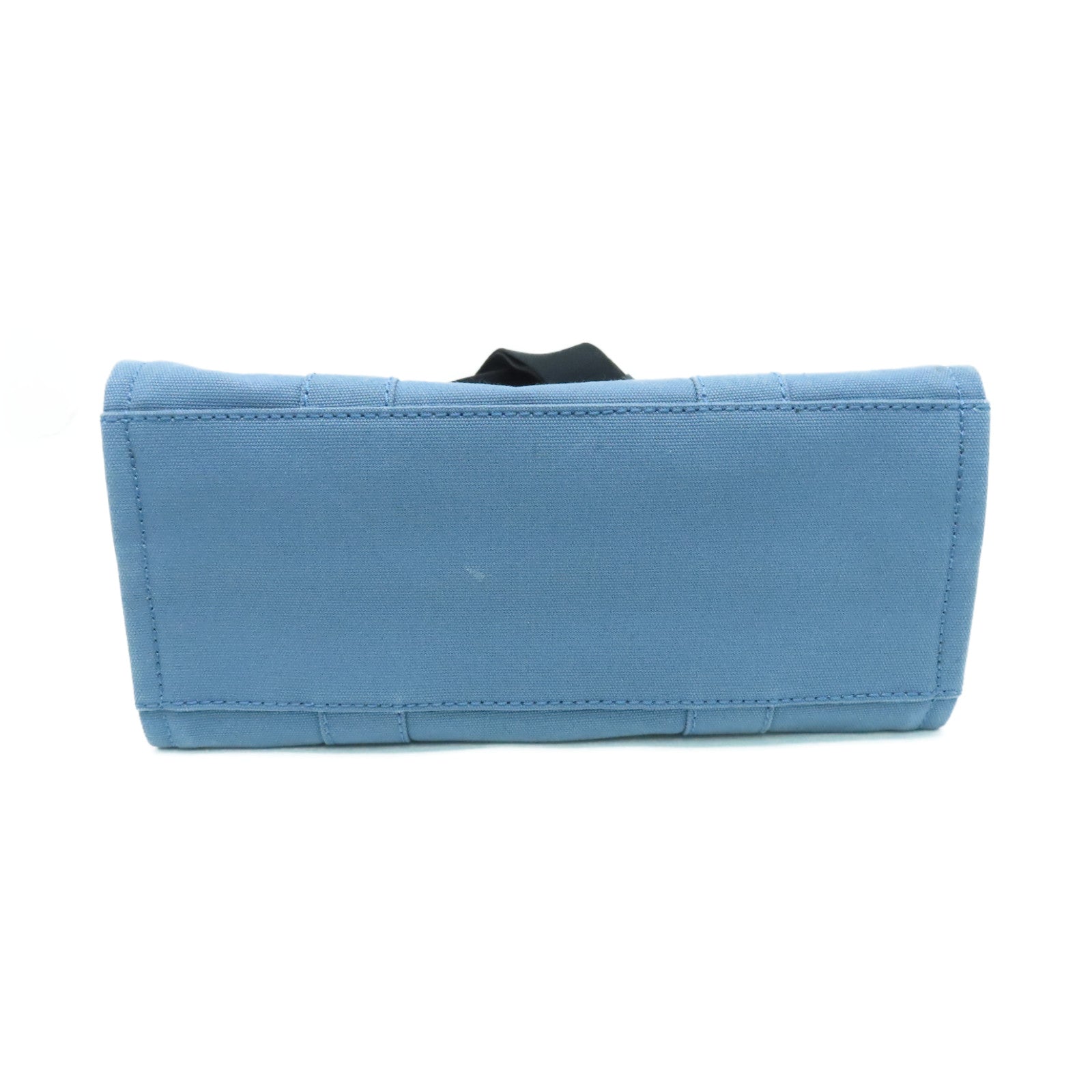 MARC JACOBS canvas The Medium Tote Bag silver buckle handle bag blue