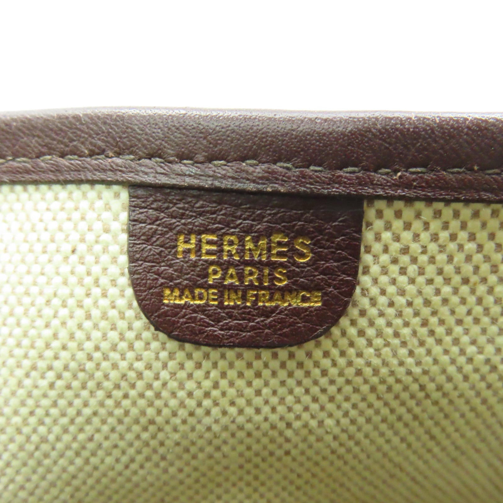 HERMES Toile H/Buffalo Vintage Evelyne GM金扣肩背袋啡色