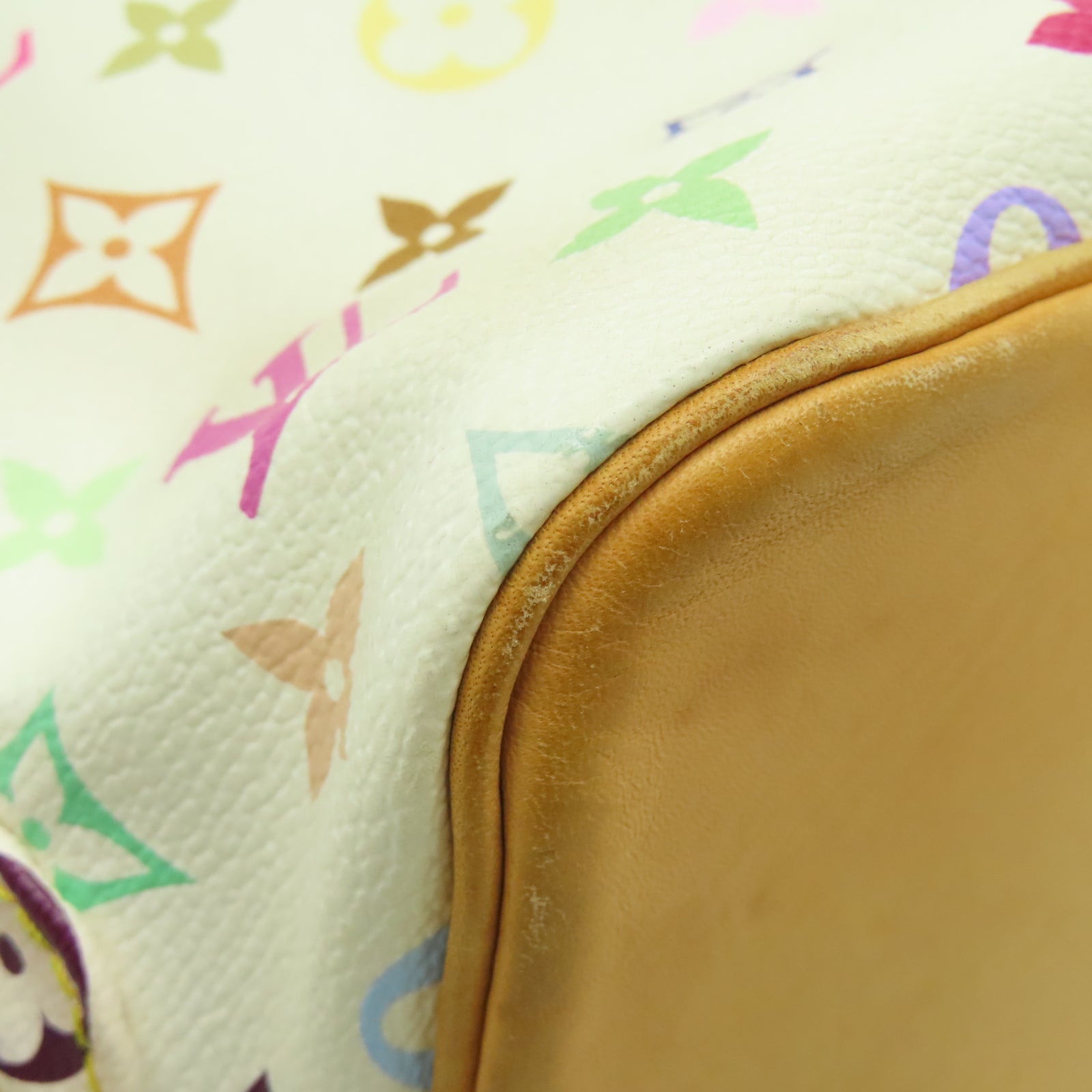 LOUIS VUITTON Monogram Multicolore Petit Noe金扣肩背袋白色