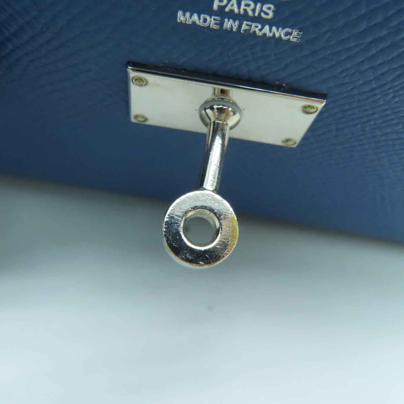 HERMES Epsom皮革Kelly Wallet银扣钱包Blue Agate/蓝色