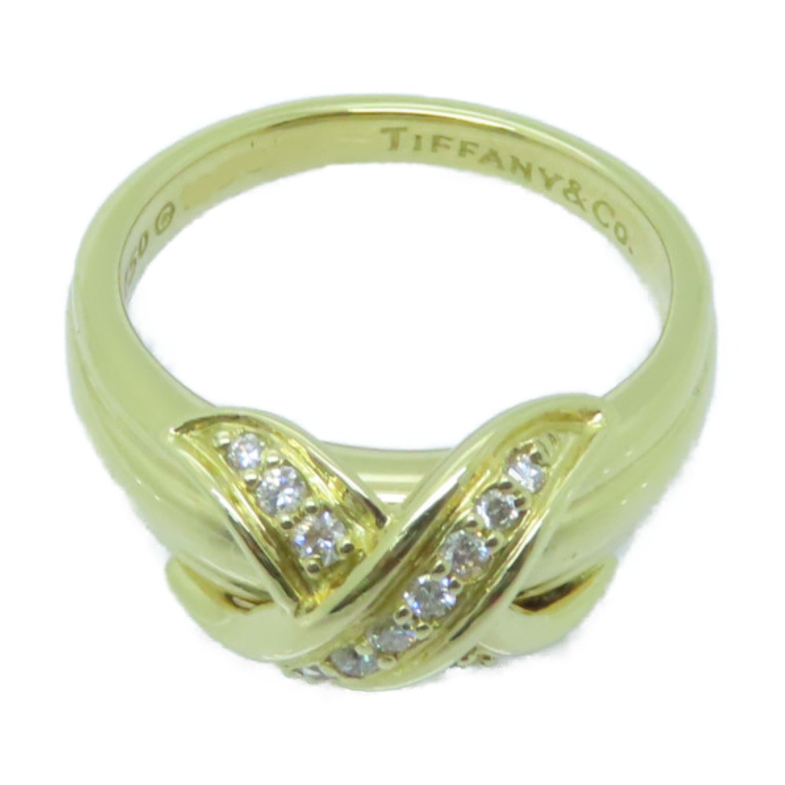 TIFFANY＆CO 18K黃金Diamond Ring戒指US#6.5金色