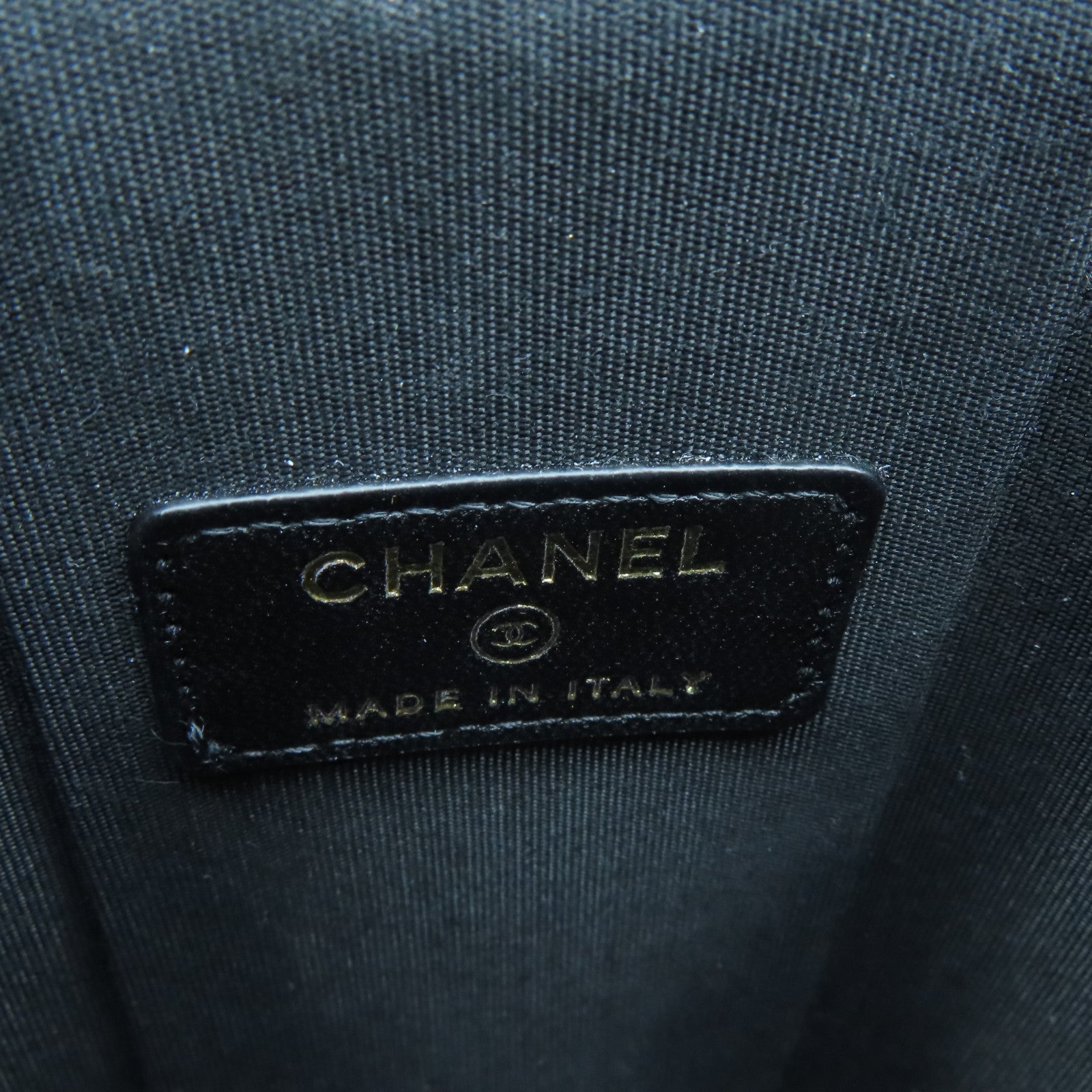 CHANEL 菱格羊皮皮革Chain Shoulder Bag金扣鏈帶肩背袋黑色