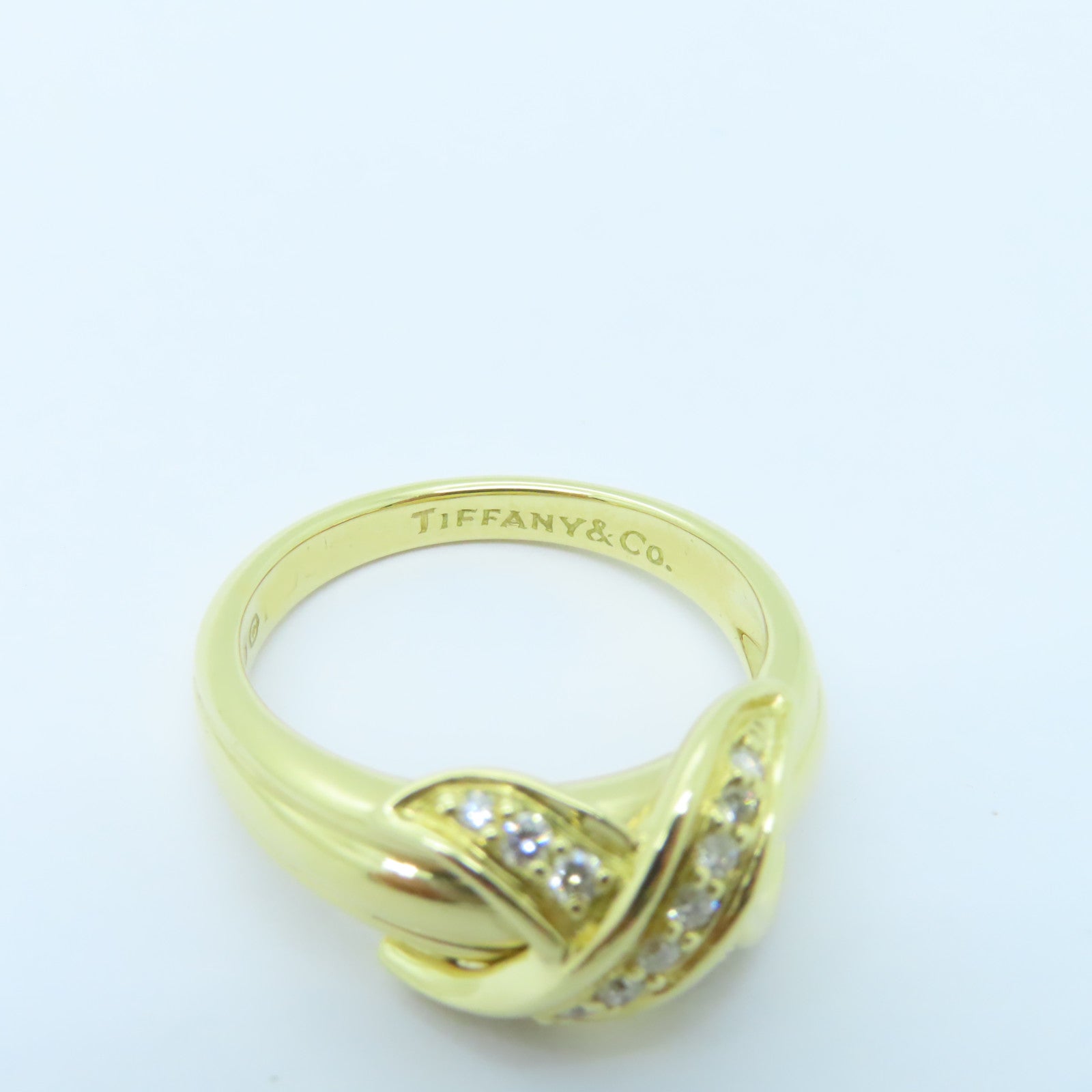 TIFFANY＆CO 18K黃金Diamond Ring戒指US#6.5金色