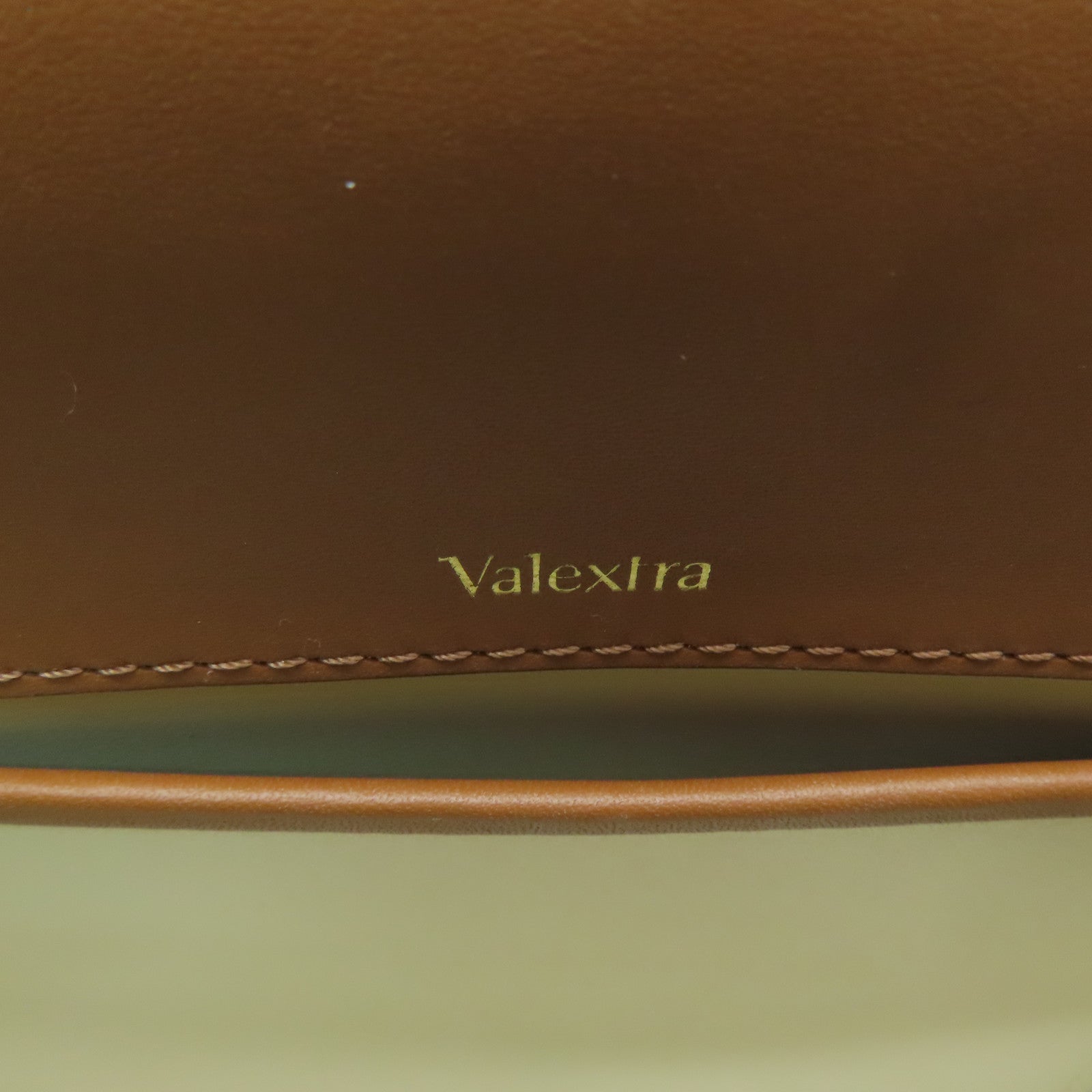 Valextra 【激減優惠】牛皮皮革Iside Crossbody 2Way Shoulder Bag金扣手挽肩背兩用袋棕色