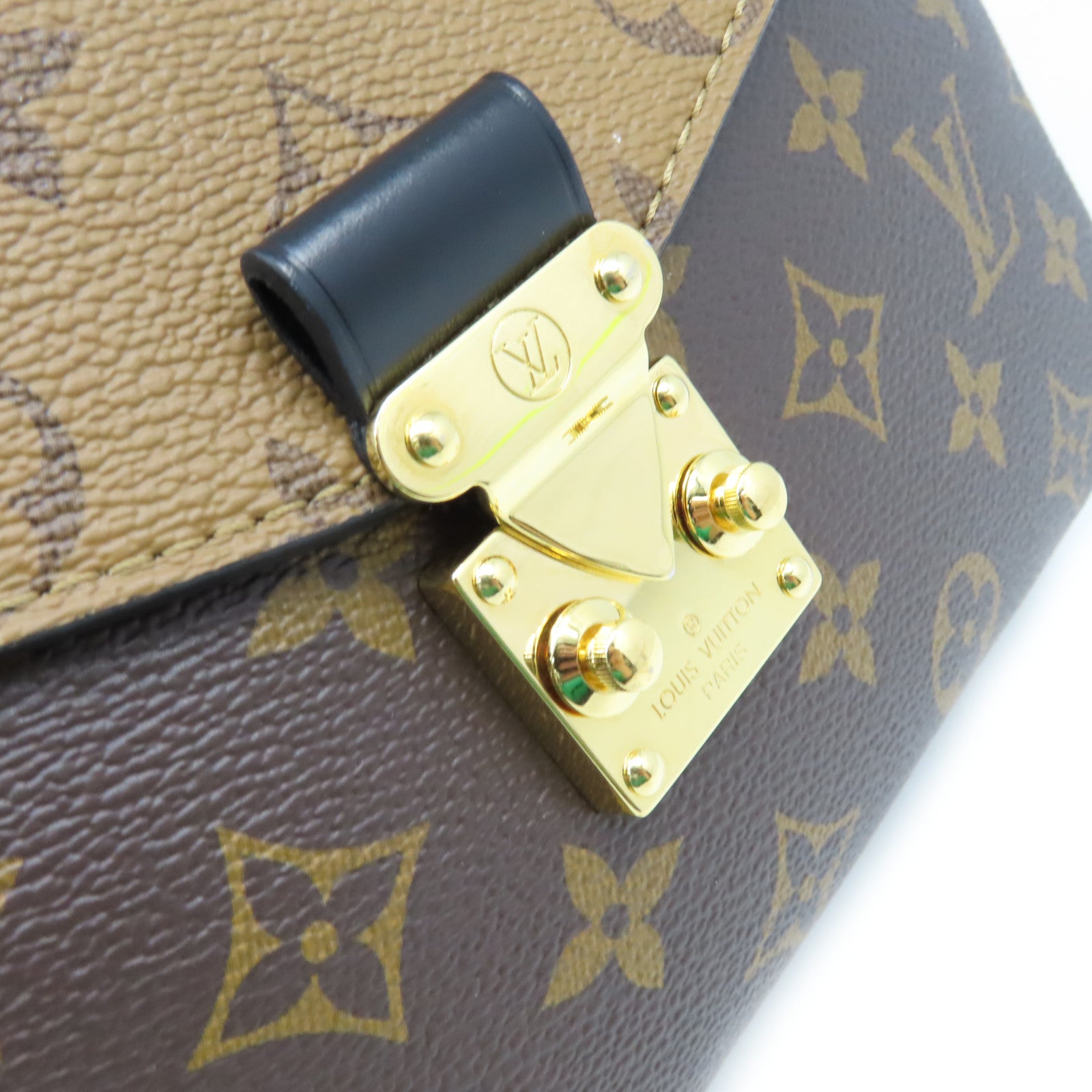 LOUIS VUITTON Monogram Pochette Metis 2Way Shoulder Bag金扣手挽肩背兩用袋啡色