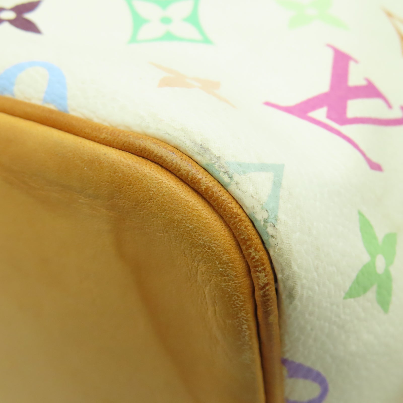 LOUIS VUITTON Monogram Multicolore Petit Noe金扣肩背袋白色