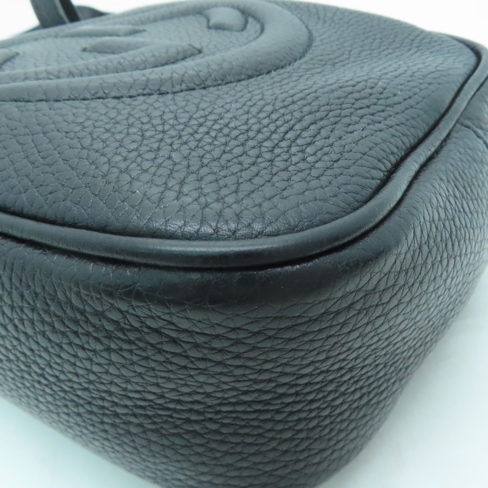 GUCCI 牛皮皮革Soho Shoulder Bag金扣肩背袋黑色