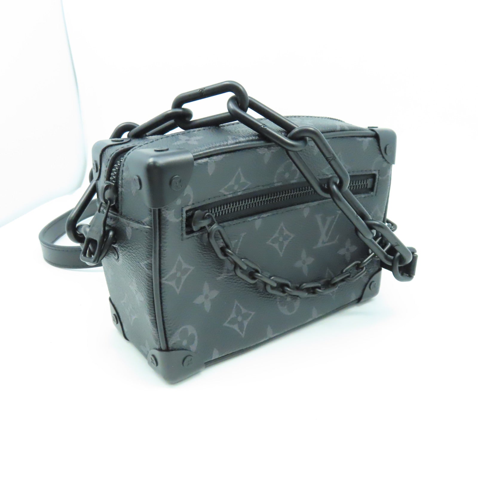 LOUIS VUITTON 【激減優惠】Monogram Eclipse Mini Soft Trunk肩背袋黑色
