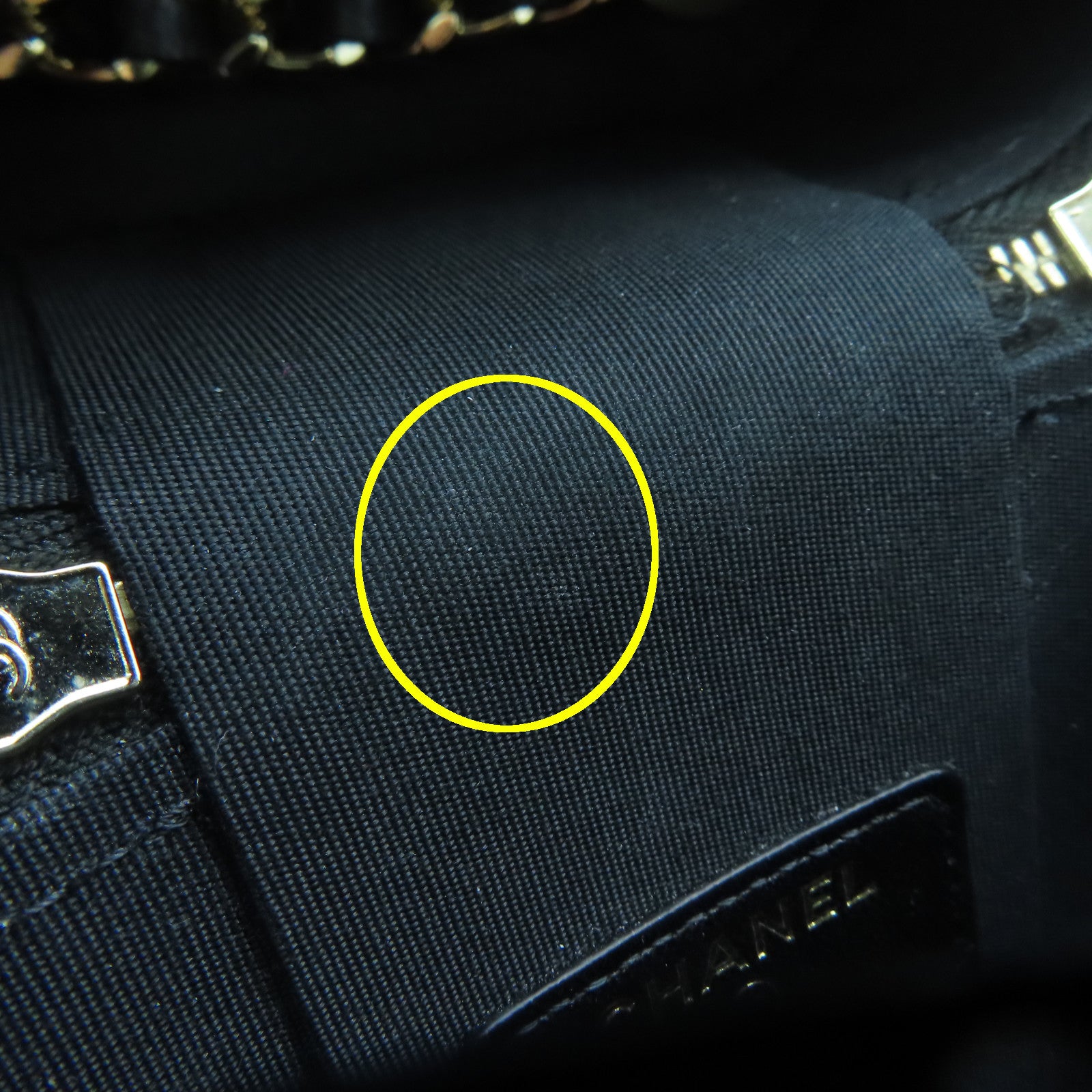 CHANEL 菱格羊皮皮革Chain Shoulder Bag金扣鏈帶肩背袋黑色