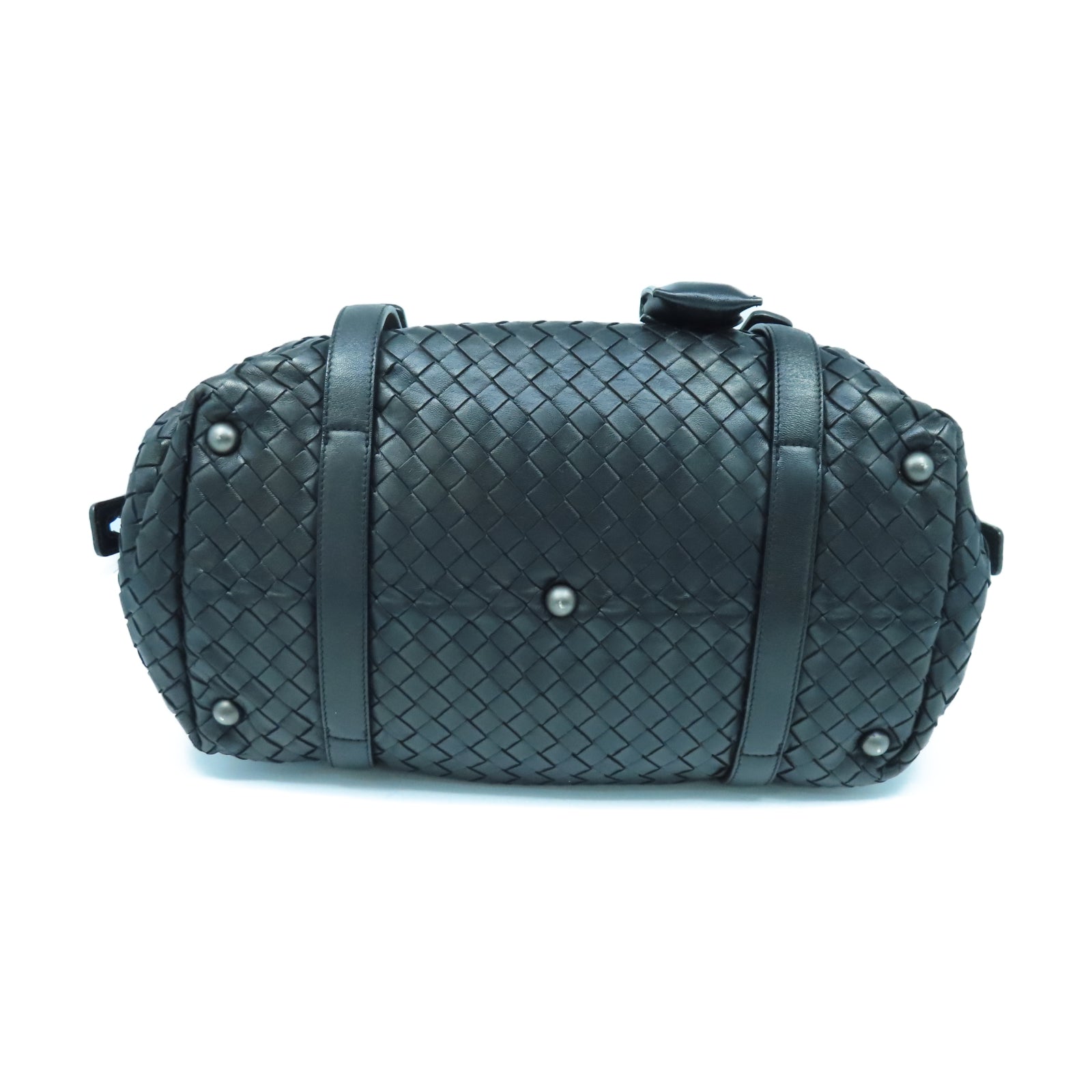 BOTTEGA VENETA 羊皮皮革Shoulder Bag銀扣肩背袋黑色