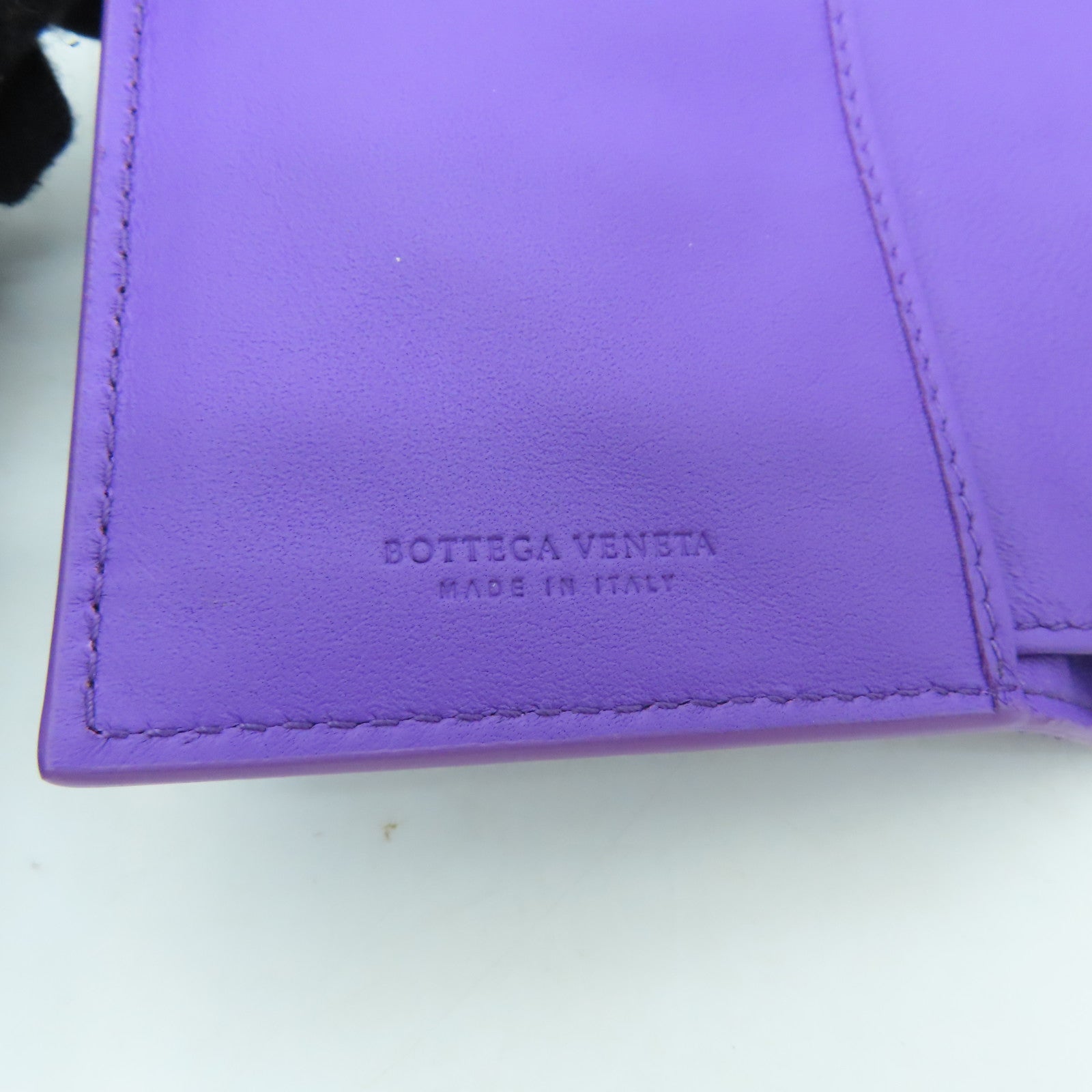 BOTTEGA VENETA 織紋皮革Wallet金扣錢包紫色